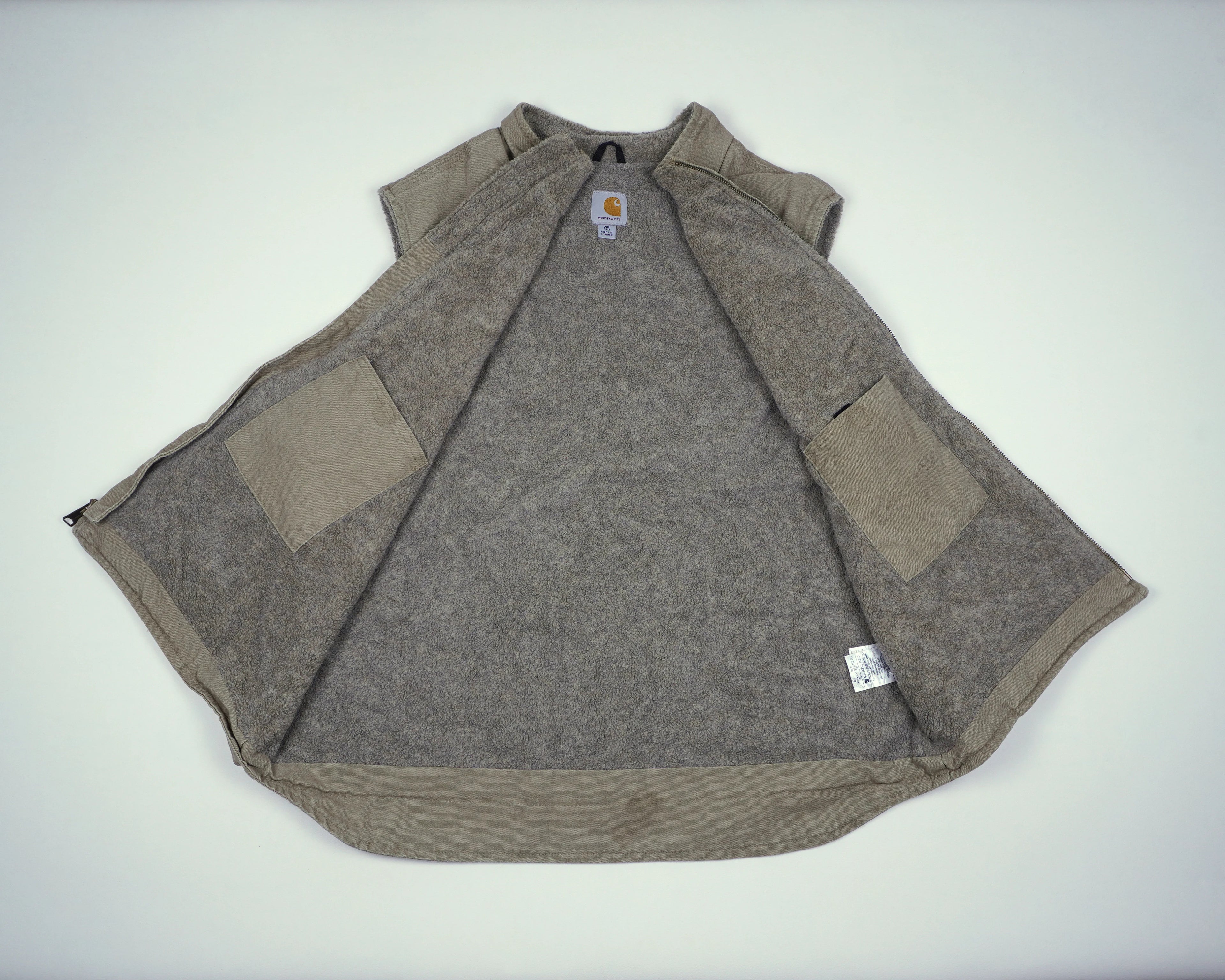 Carhartt Beige Vest XXL Cotton, Polyester