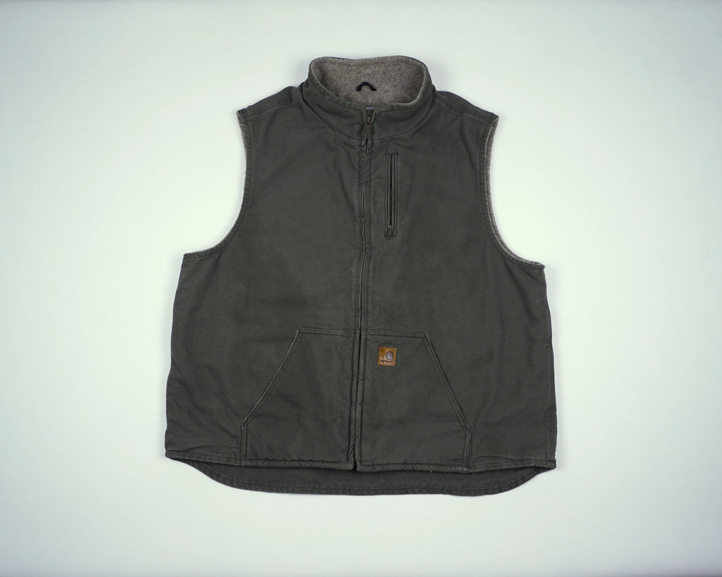 Carhartt Green Vest XL Canvas, Fleece