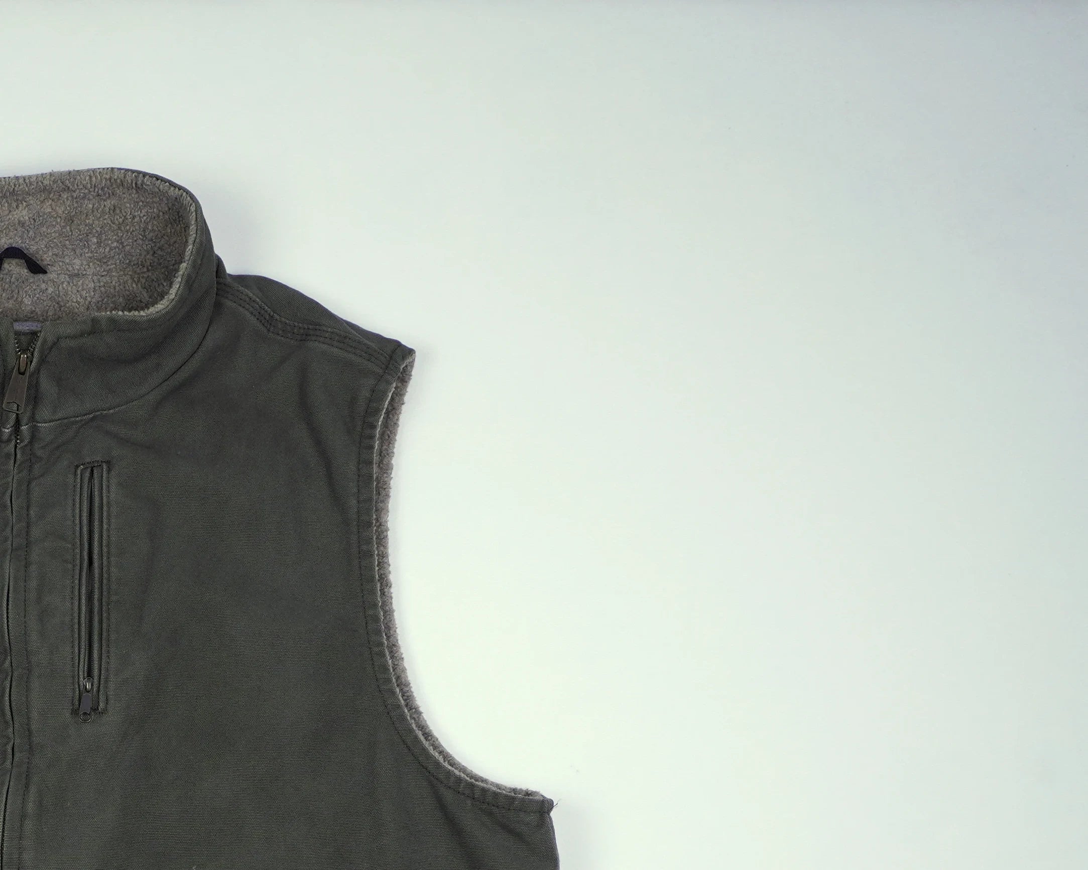 Carhartt Green Vest XL Canvas, Fleece