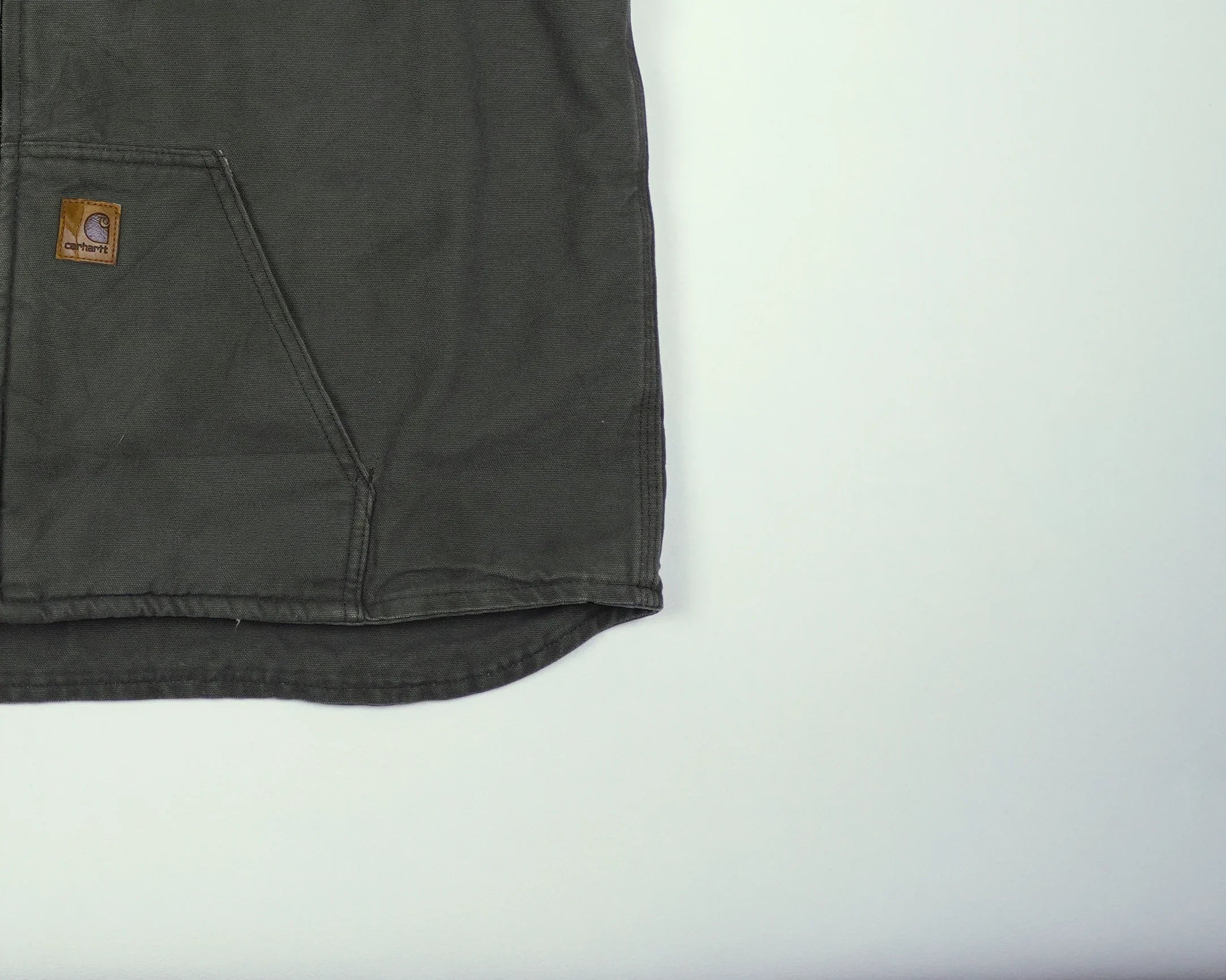 Carhartt Green Vest XL Canvas, Fleece