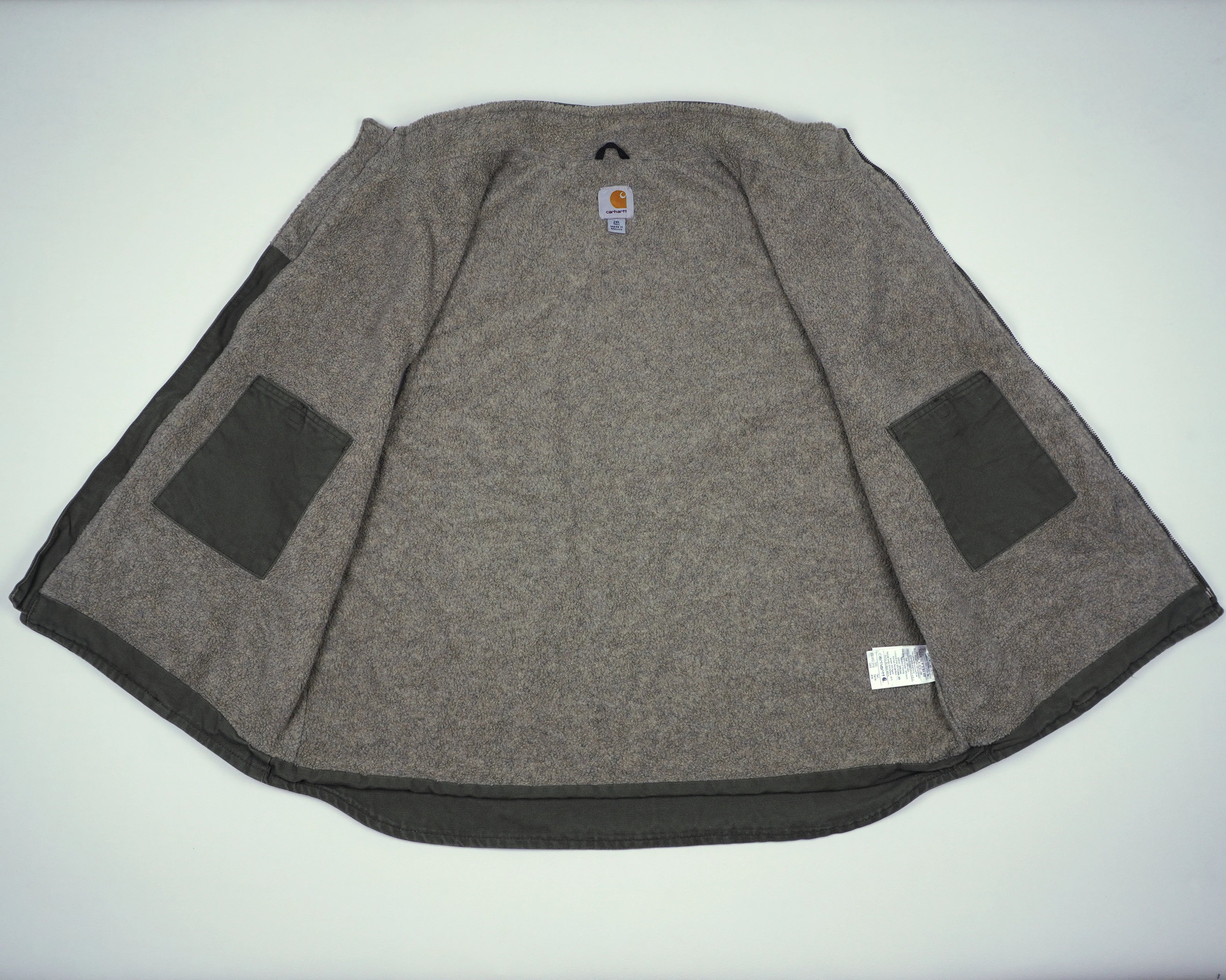 Carhartt Green Vest XL Canvas, Fleece