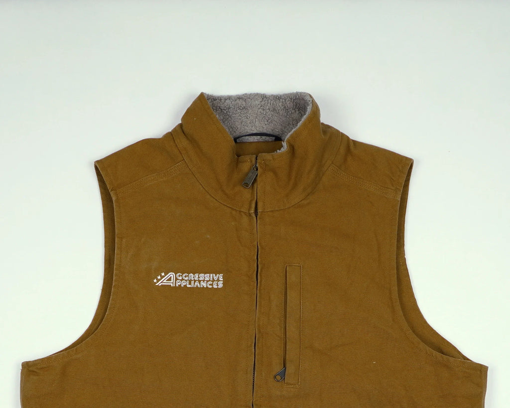 Carhartt Brown Vest L Canvas, Sherpa