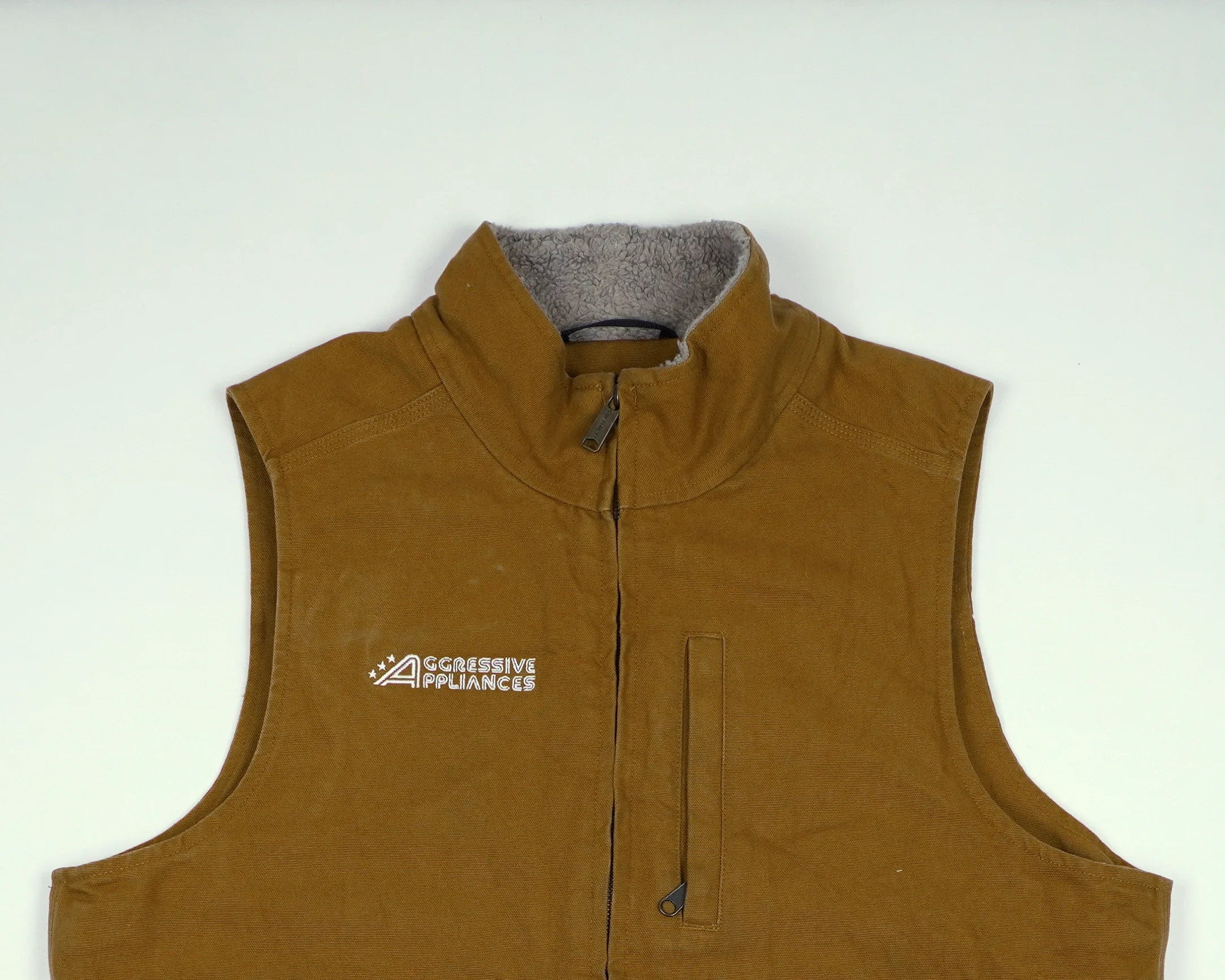 Carhartt Brown Vest L Canvas, Sherpa