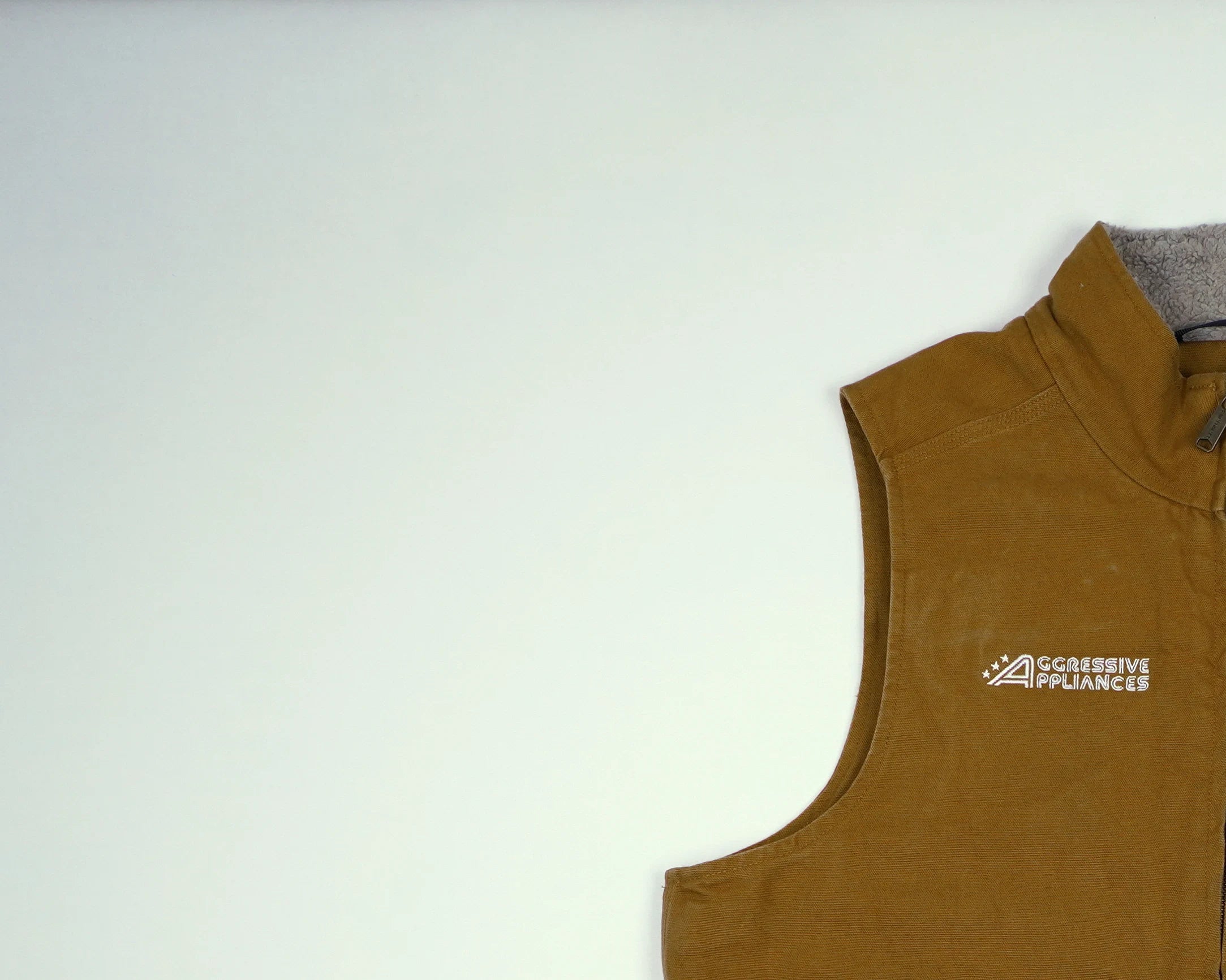 Carhartt Brown Vest L Canvas, Sherpa
