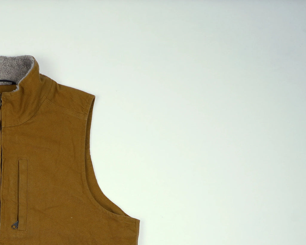 Carhartt Brown Vest L Canvas, Sherpa