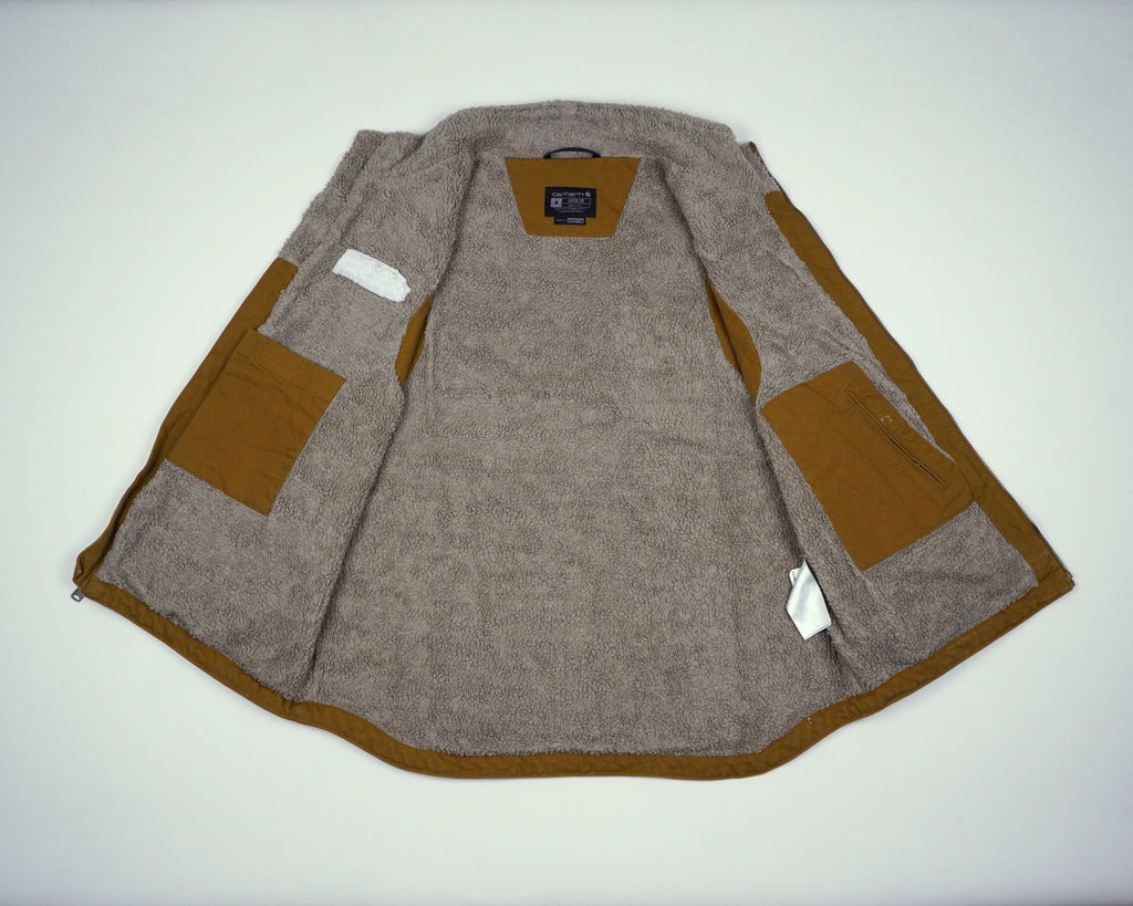Carhartt Brown Vest L Canvas, Sherpa