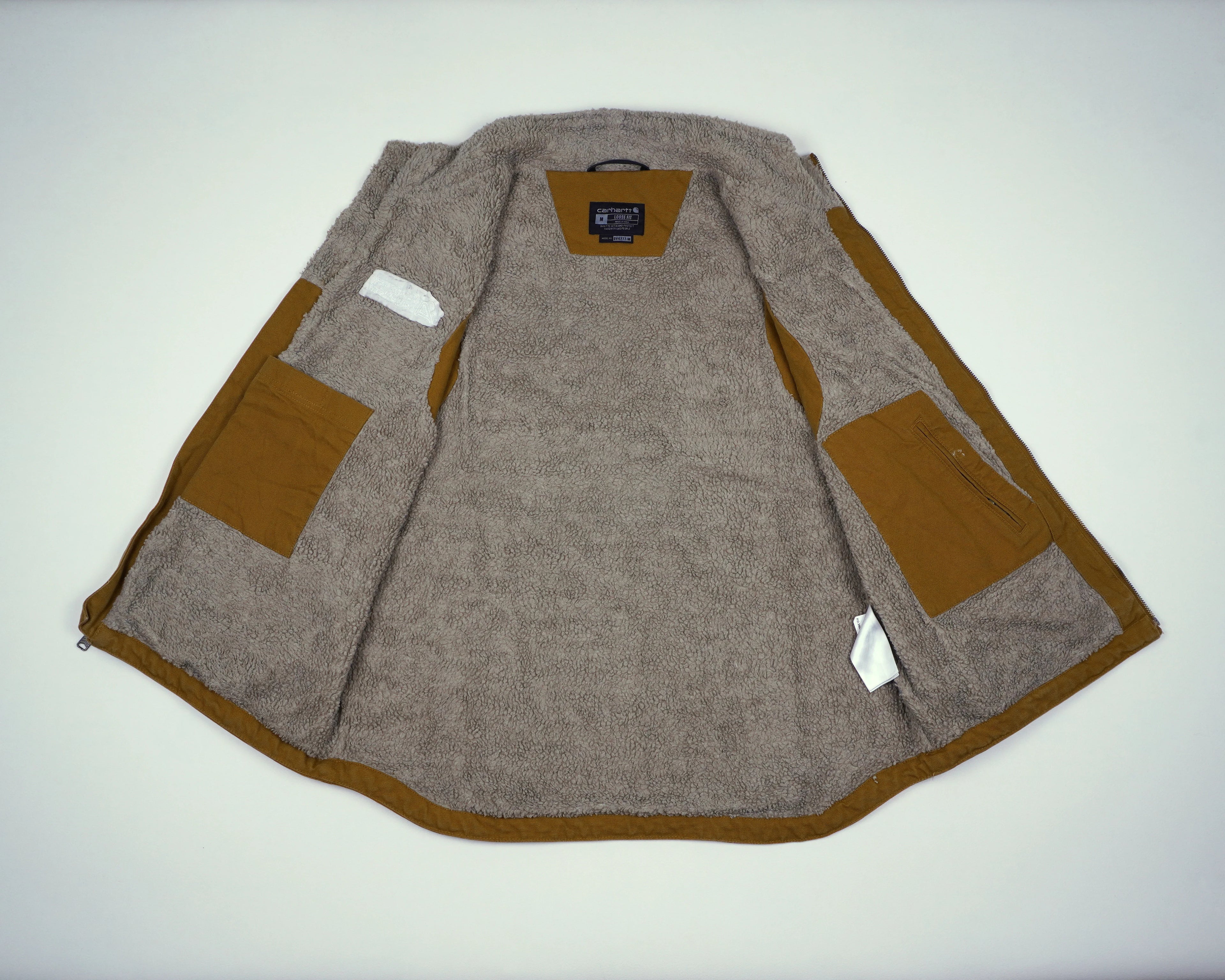 Carhartt Brown Vest L Canvas, Sherpa