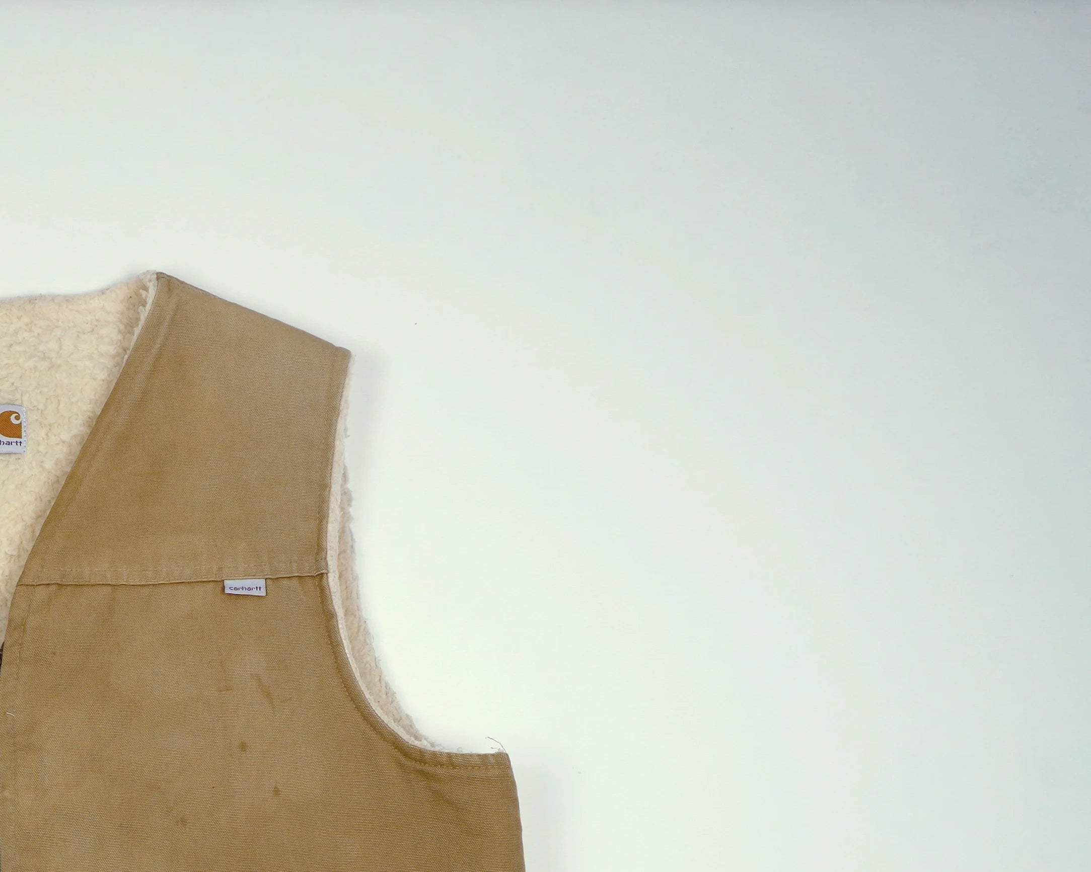 Carhartt Brown Vest L Canvas, Sherpa