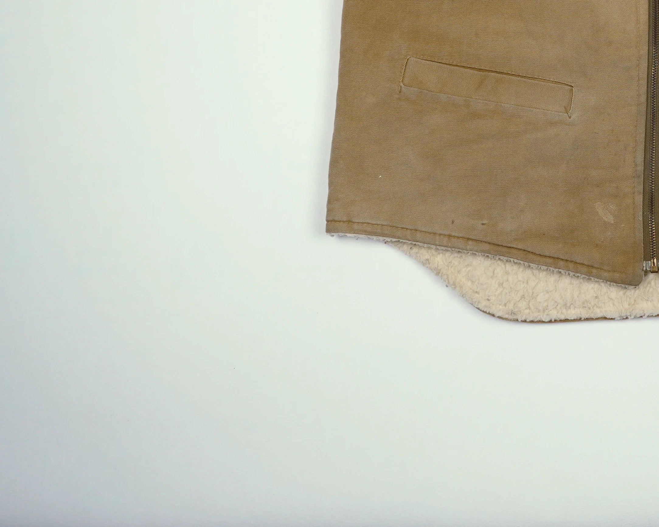 Carhartt Brown Vest L Canvas, Sherpa