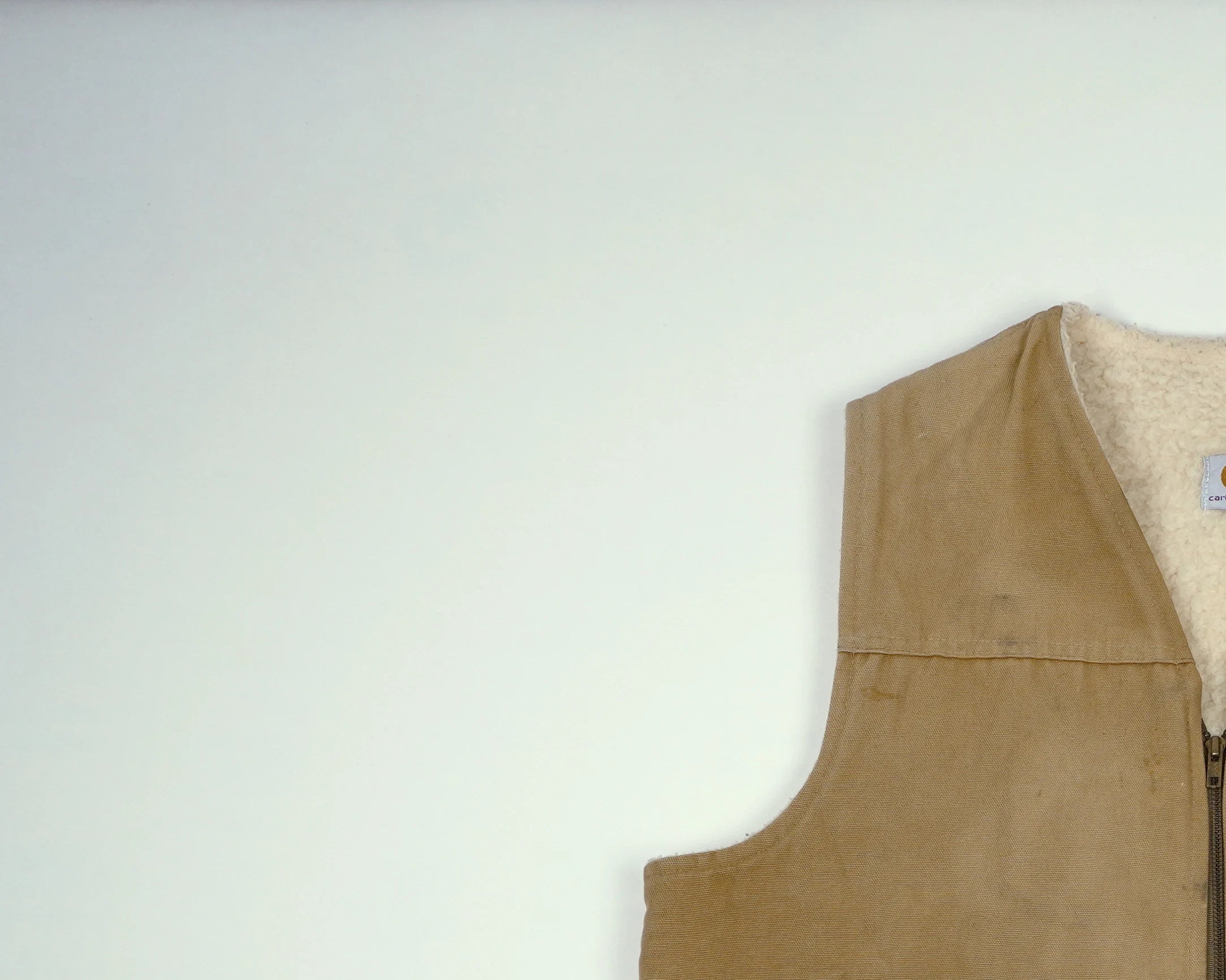 Carhartt Brown Vest L Canvas, Sherpa