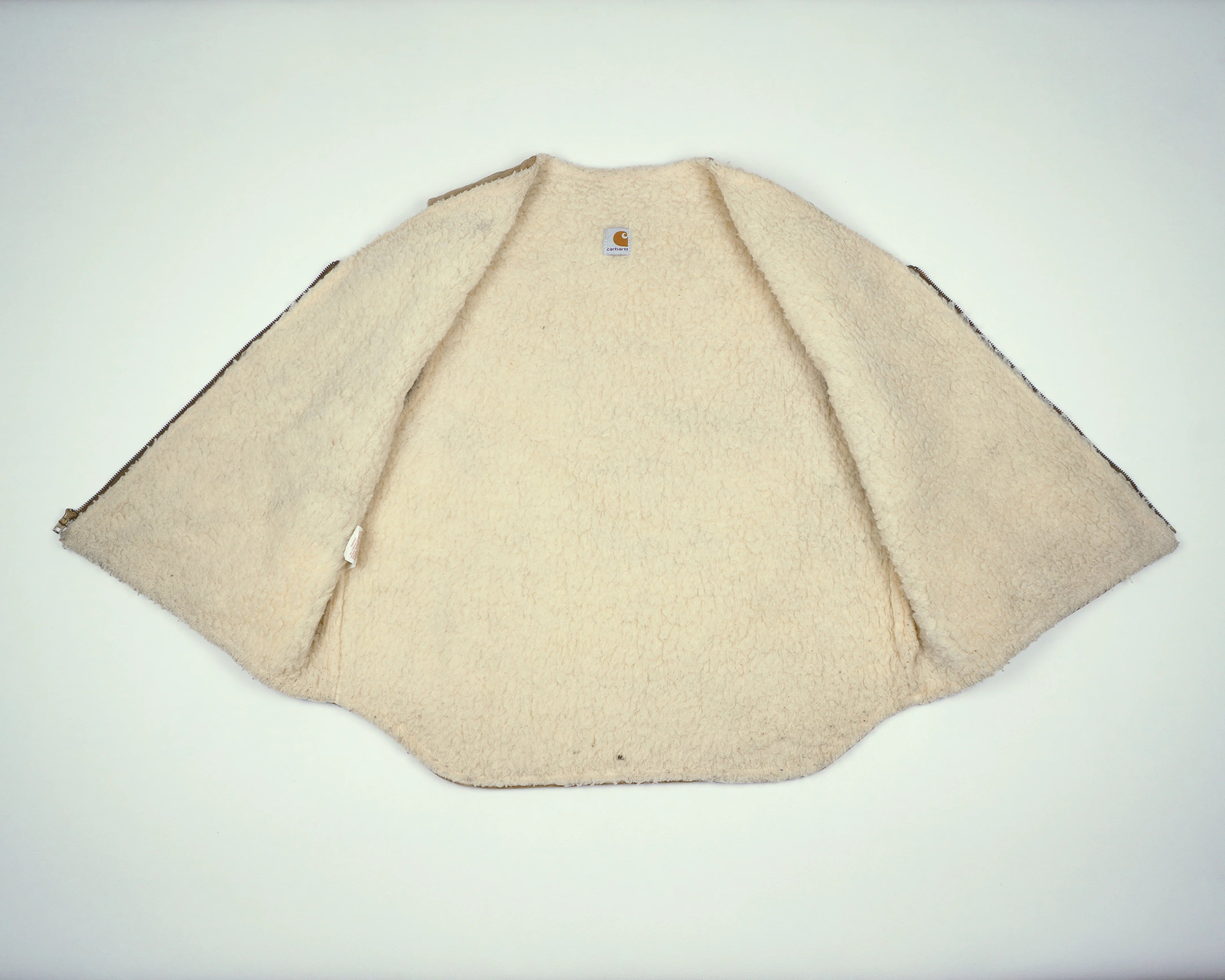 Carhartt Brown Vest L Canvas, Sherpa