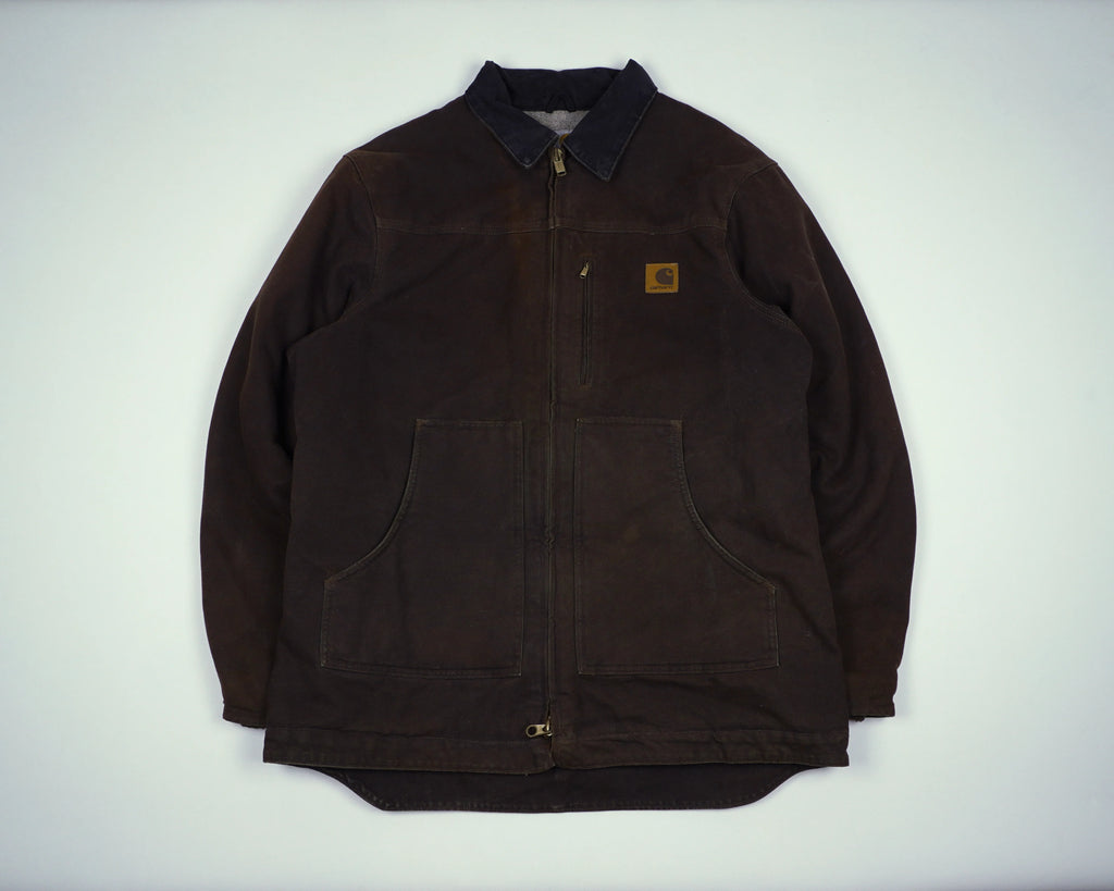 Carhartt Brown Ridge Coat L Canvas, Cotton