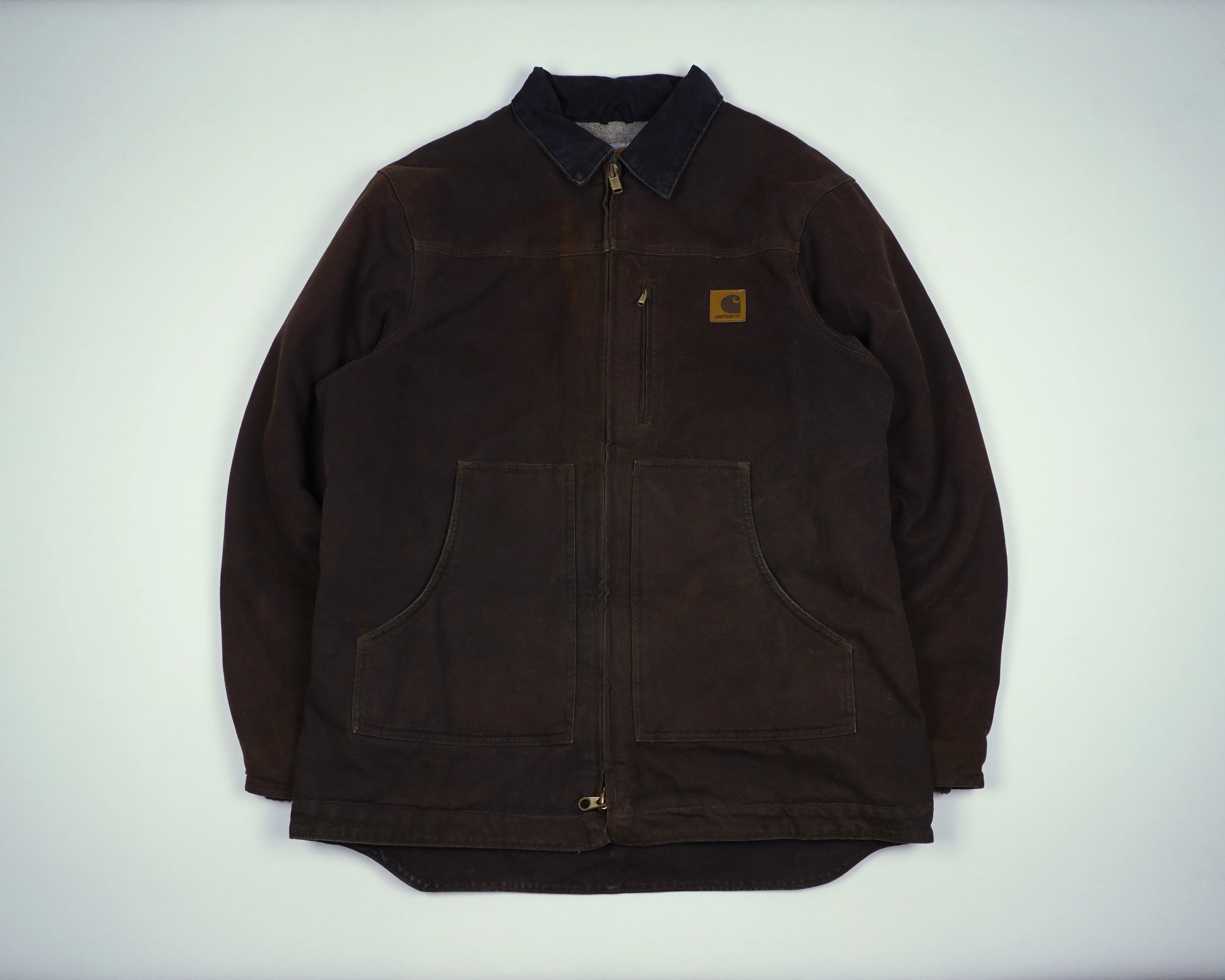 Carhartt Brown Ridge Coat L Canvas, Cotton