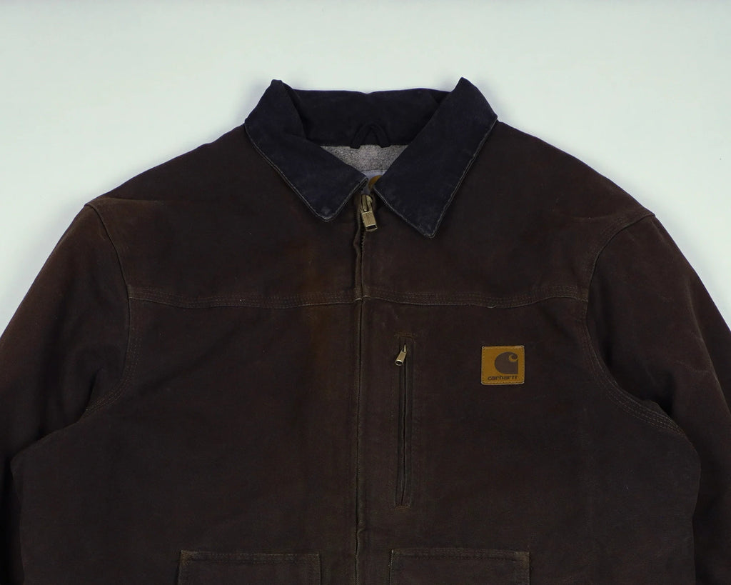 Carhartt Brown Ridge Coat L Canvas, Cotton