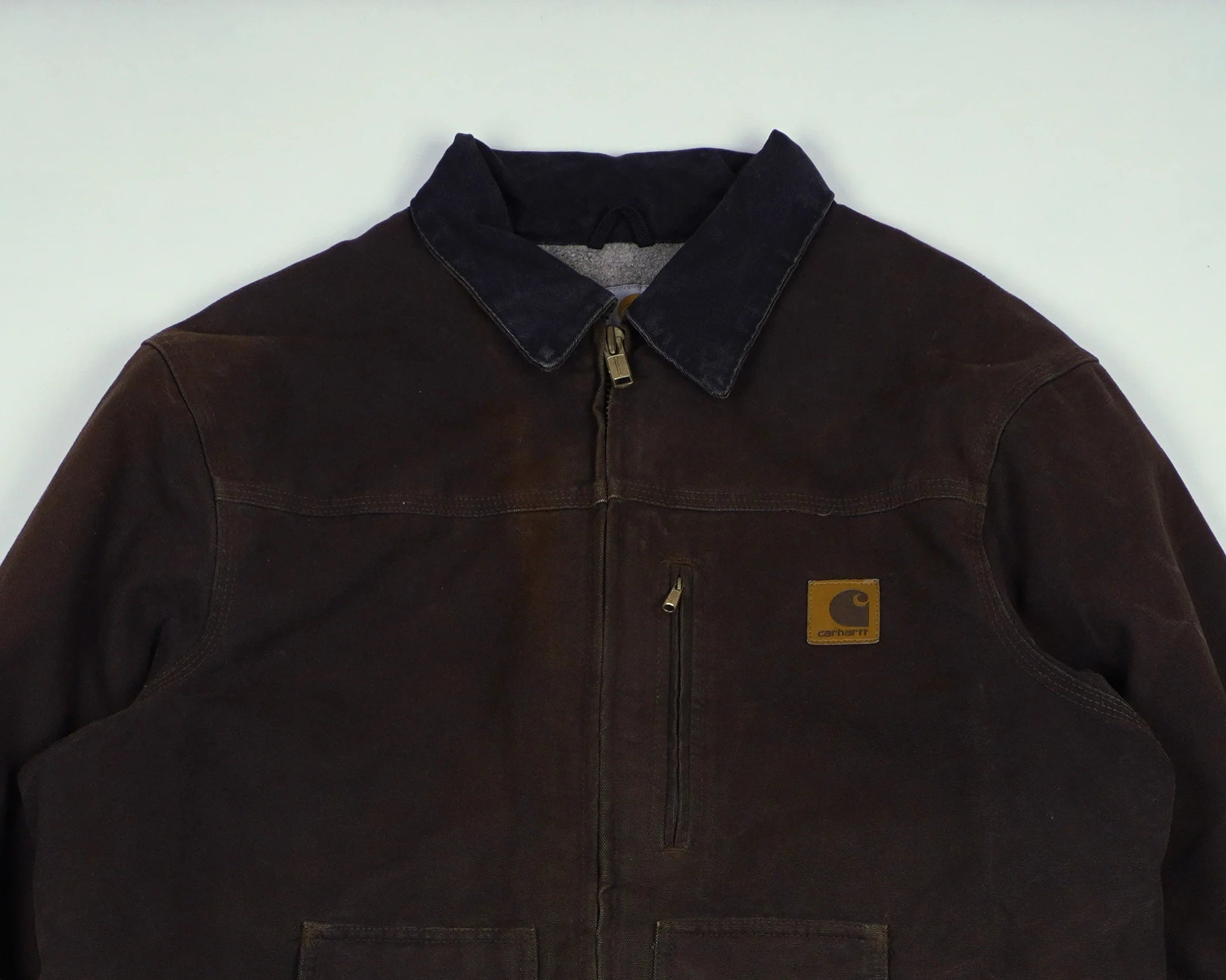 Carhartt Brown Ridge Coat L Canvas, Cotton