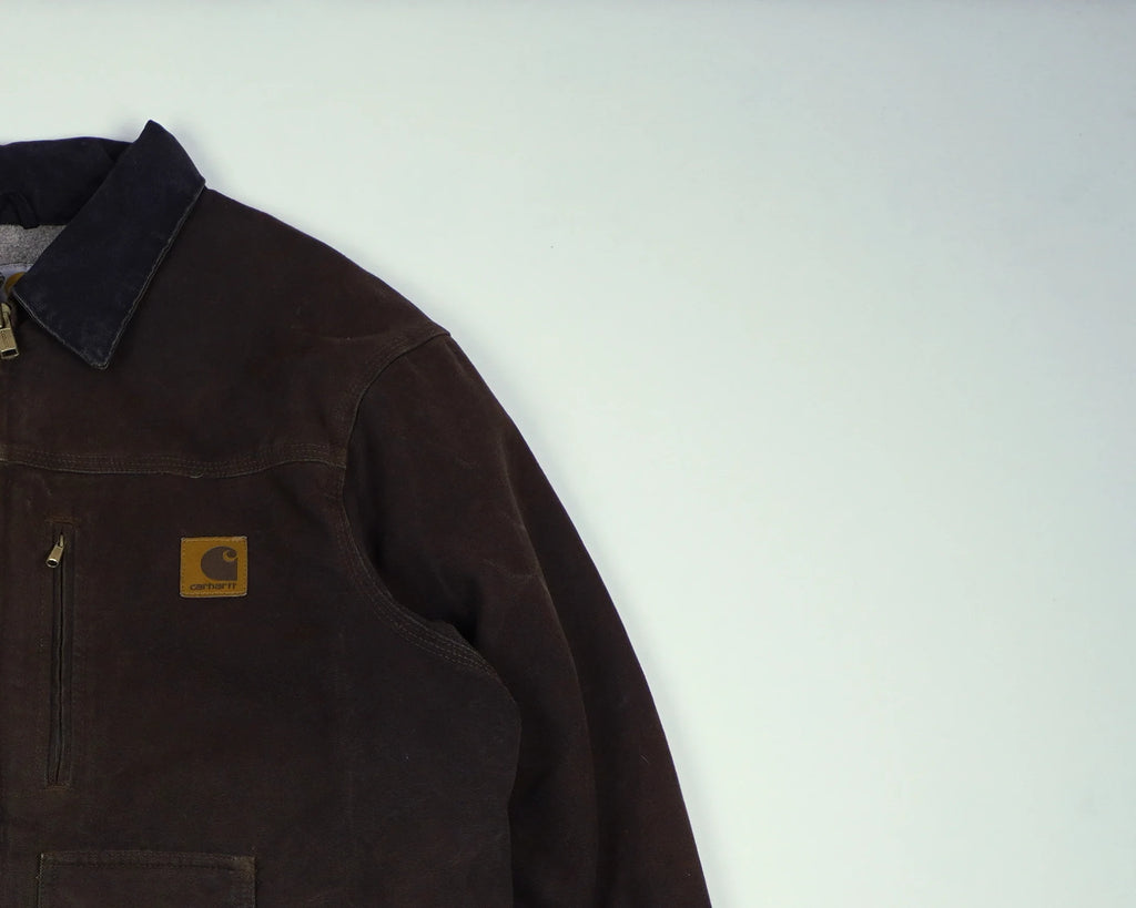 Carhartt Brown Ridge Coat L Canvas, Cotton