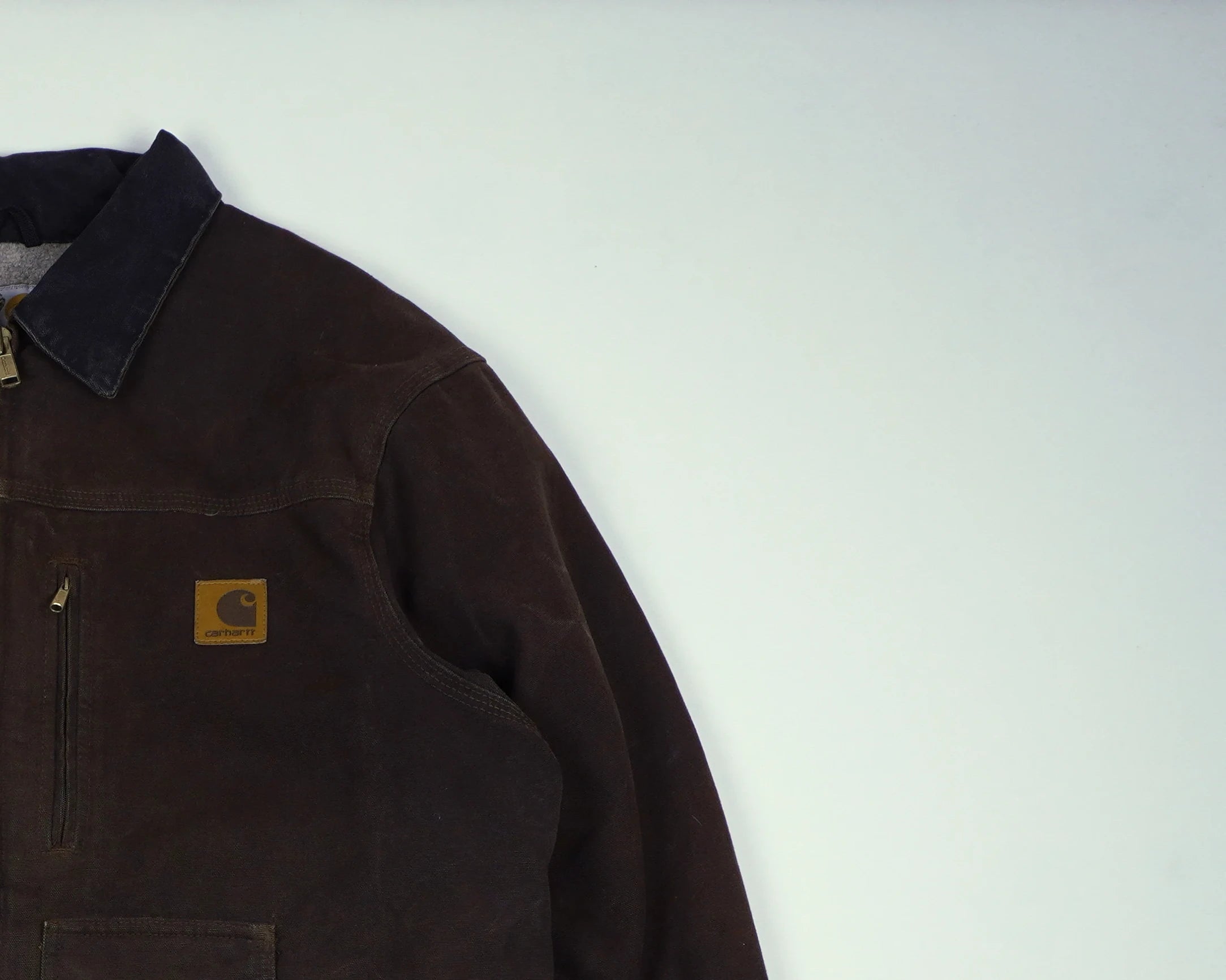 Carhartt Brown Ridge Coat L Canvas, Cotton