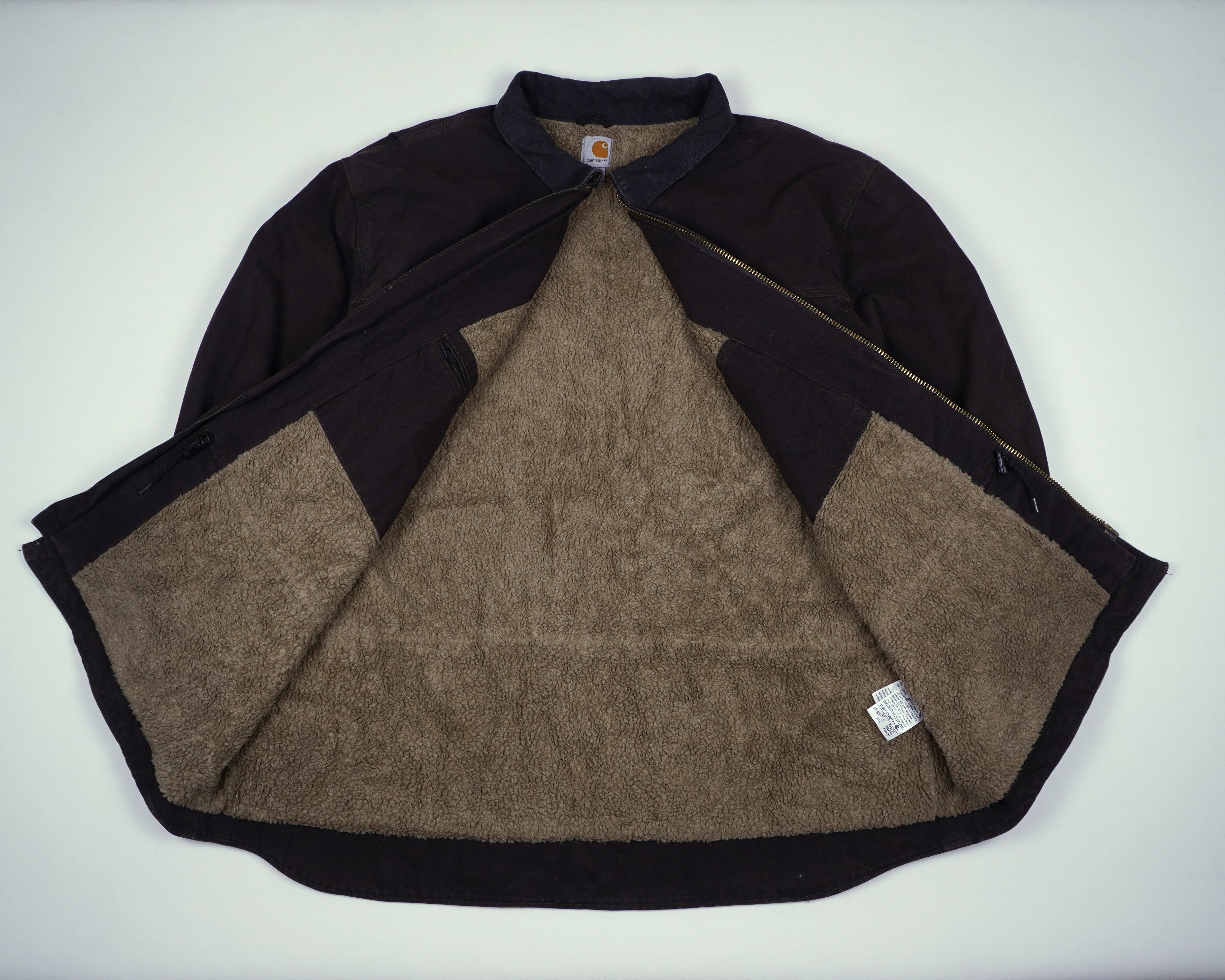 Carhartt Brown Chore Coat XXL Canvas, Fleece