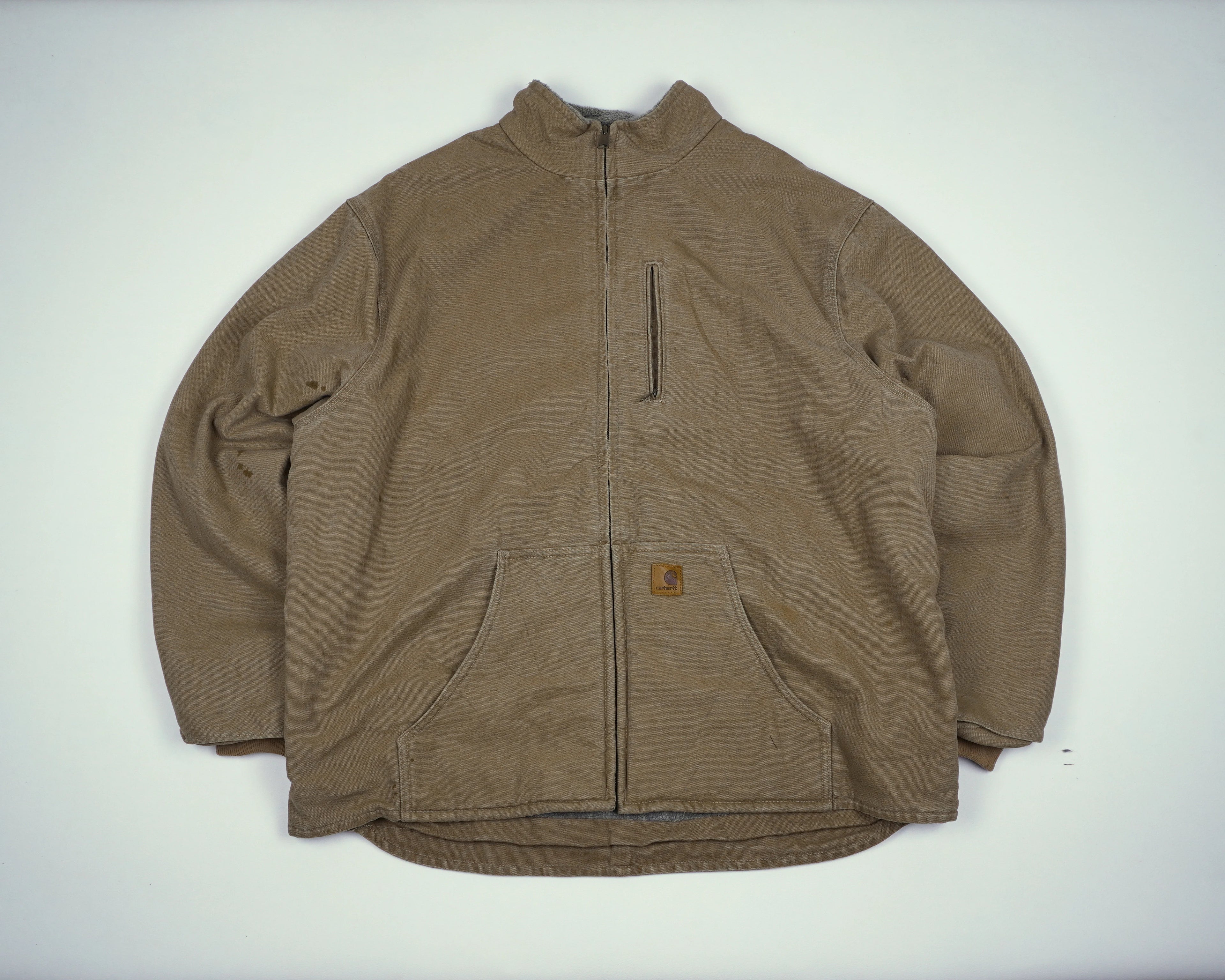 Carhartt Brown Muskegon Jacket XL Cotton, Fleece