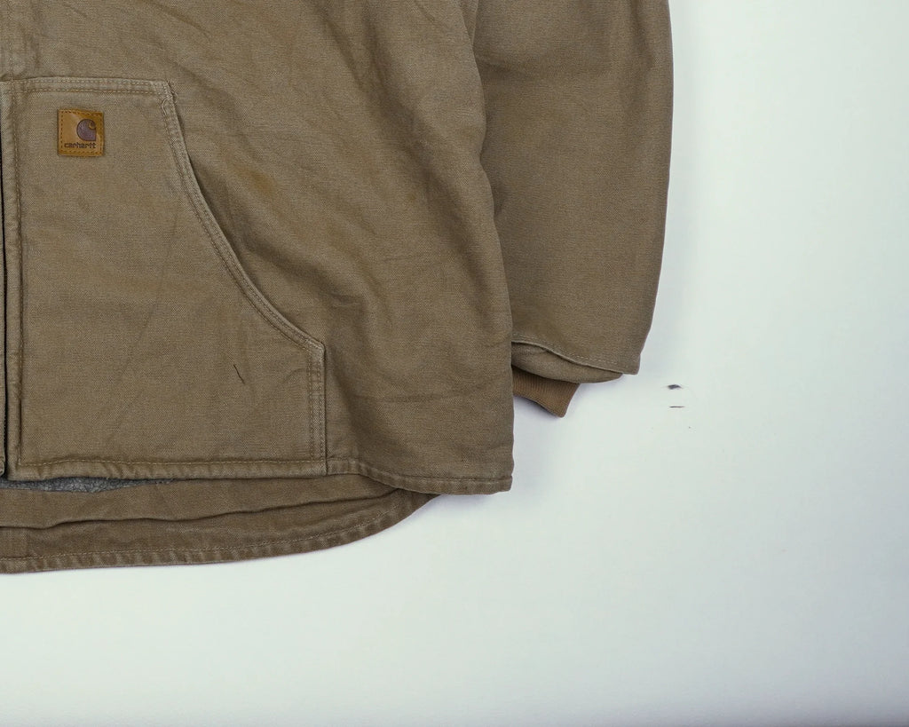 Carhartt Brown Muskegon Jacket XL Cotton, Fleece