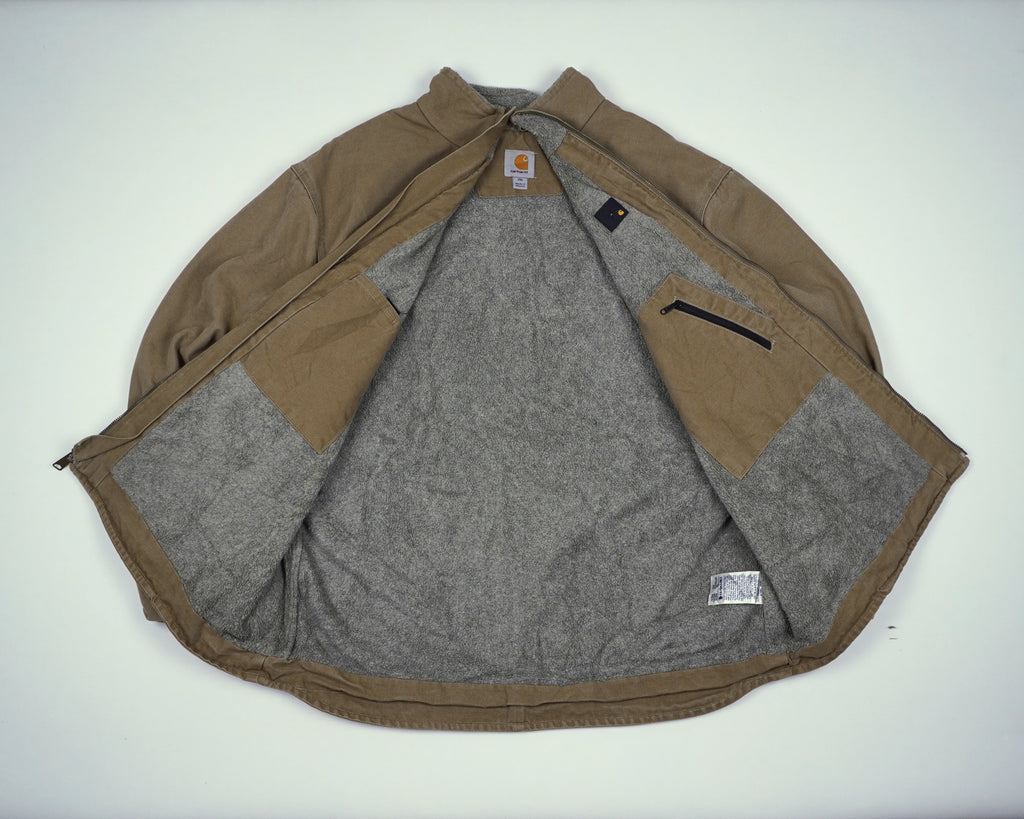 Carhartt Brown Muskegon Jacket XL Cotton, Fleece