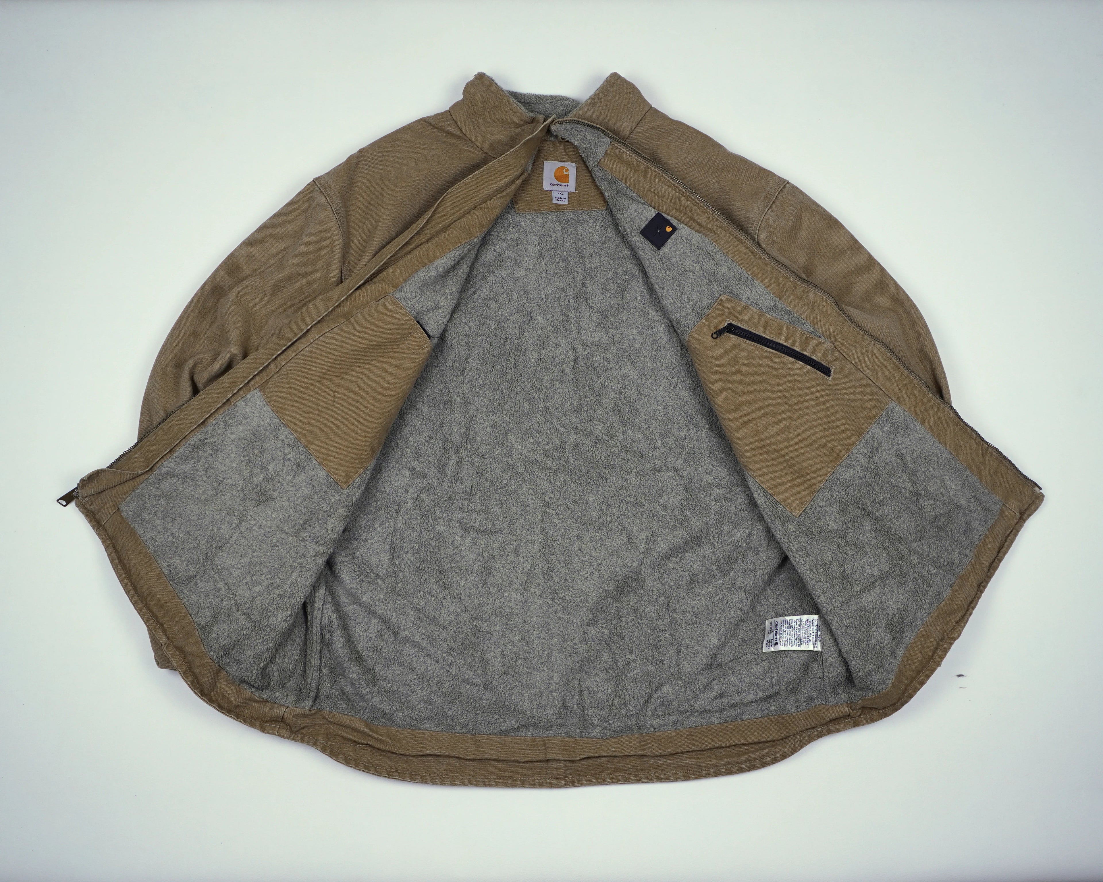Carhartt Brown Muskegon Jacket XL Cotton, Fleece