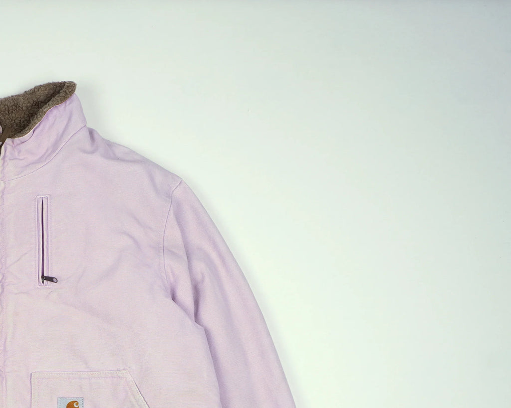 Carhartt Pink Muskegon Jacket S Canvas, Sherpa