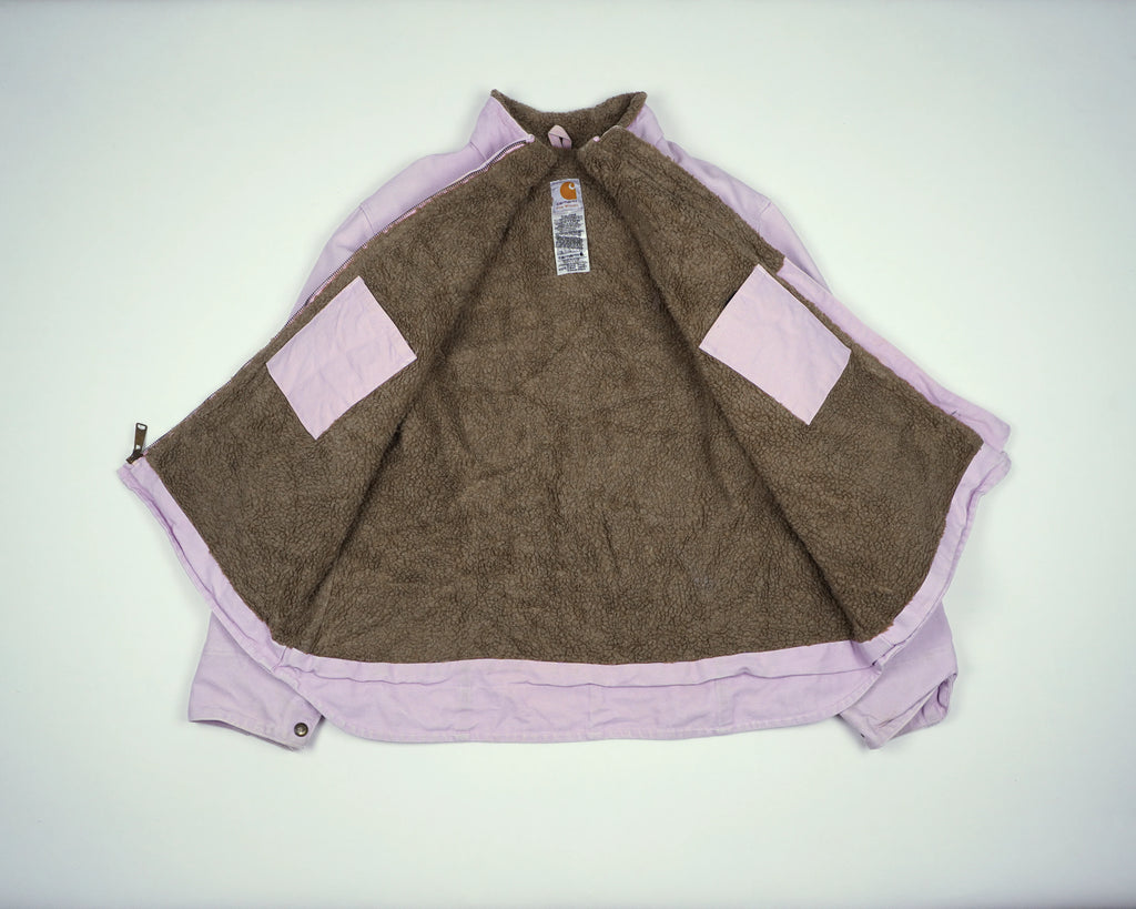 Carhartt Pink Muskegon Jacket S Canvas, Sherpa