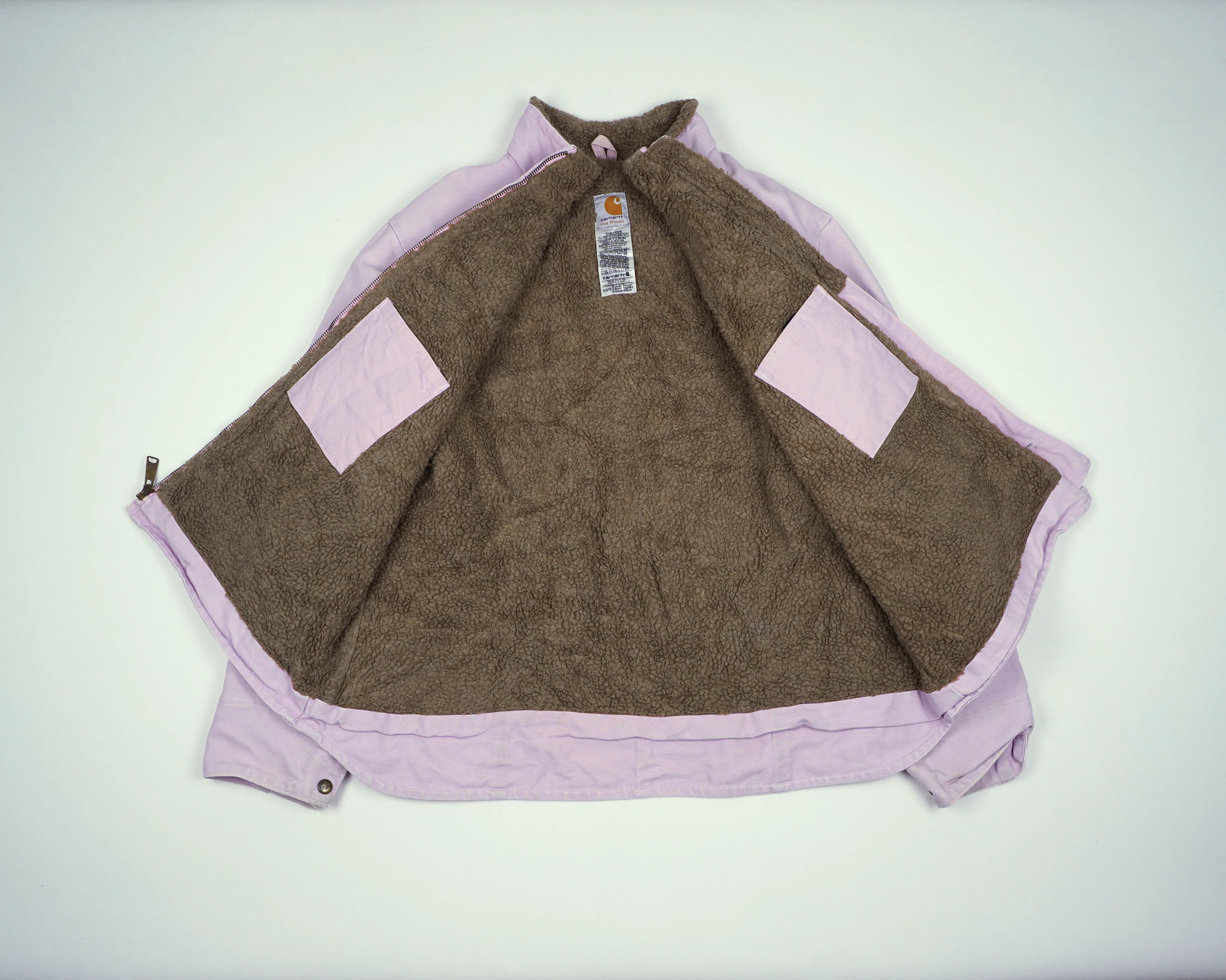 Carhartt Pink Muskegon Jacket S Canvas, Sherpa