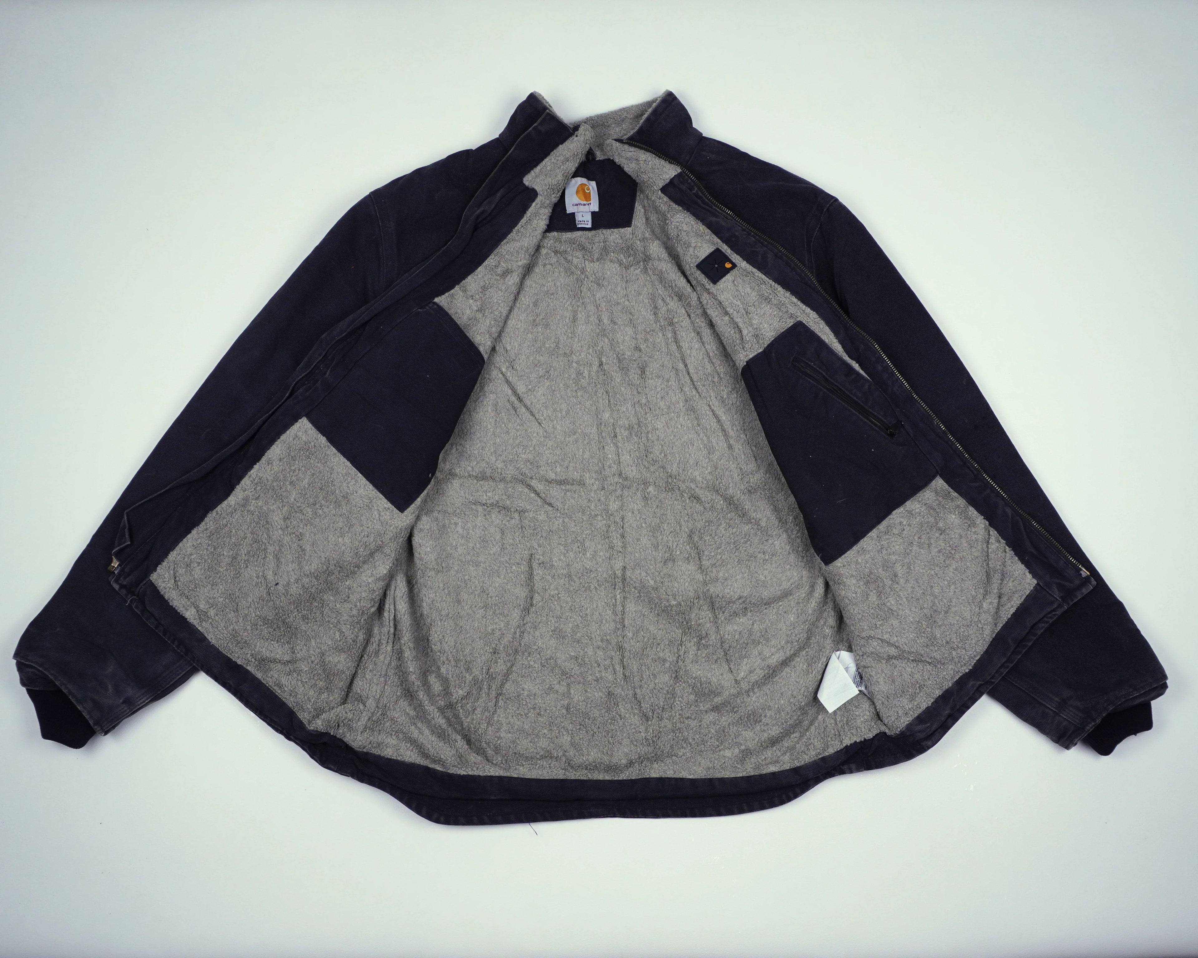 Carhartt Black Muskegon Jacket L Cotton, Fleece