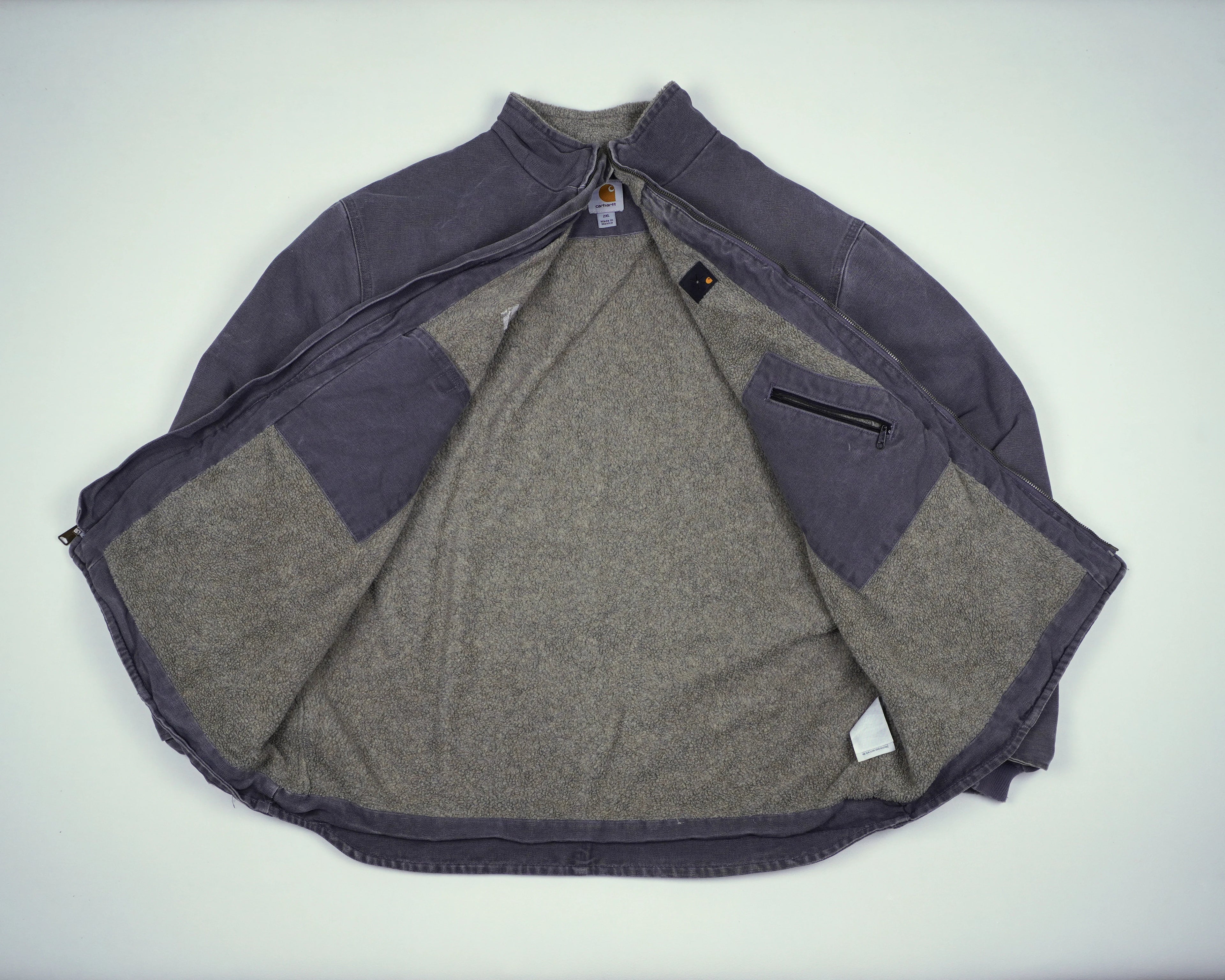 Carhartt Grey Muskegon Jacket XL Canvas, Fleece