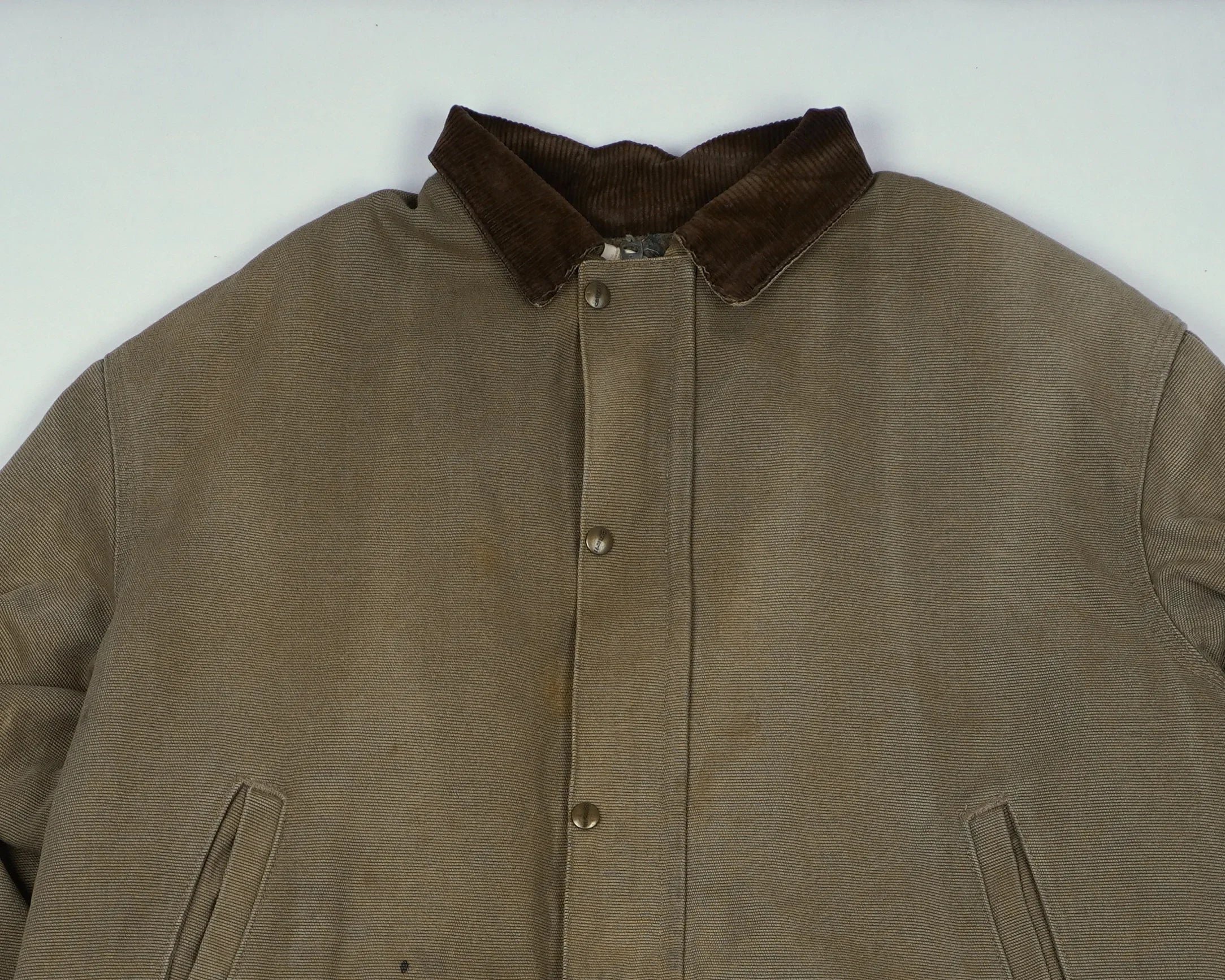 Carhartt Brown Duster Jacket XL Canvas, Cotton