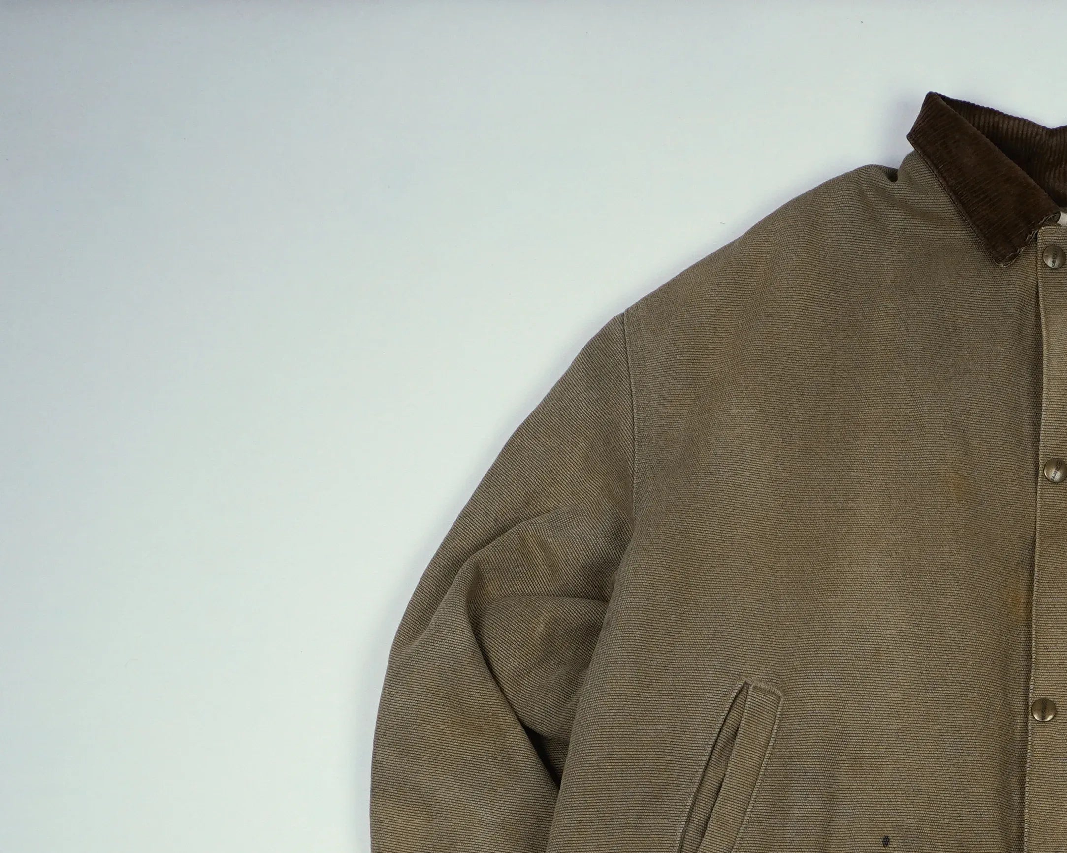 Carhartt Brown Duster Jacket XL Canvas, Cotton