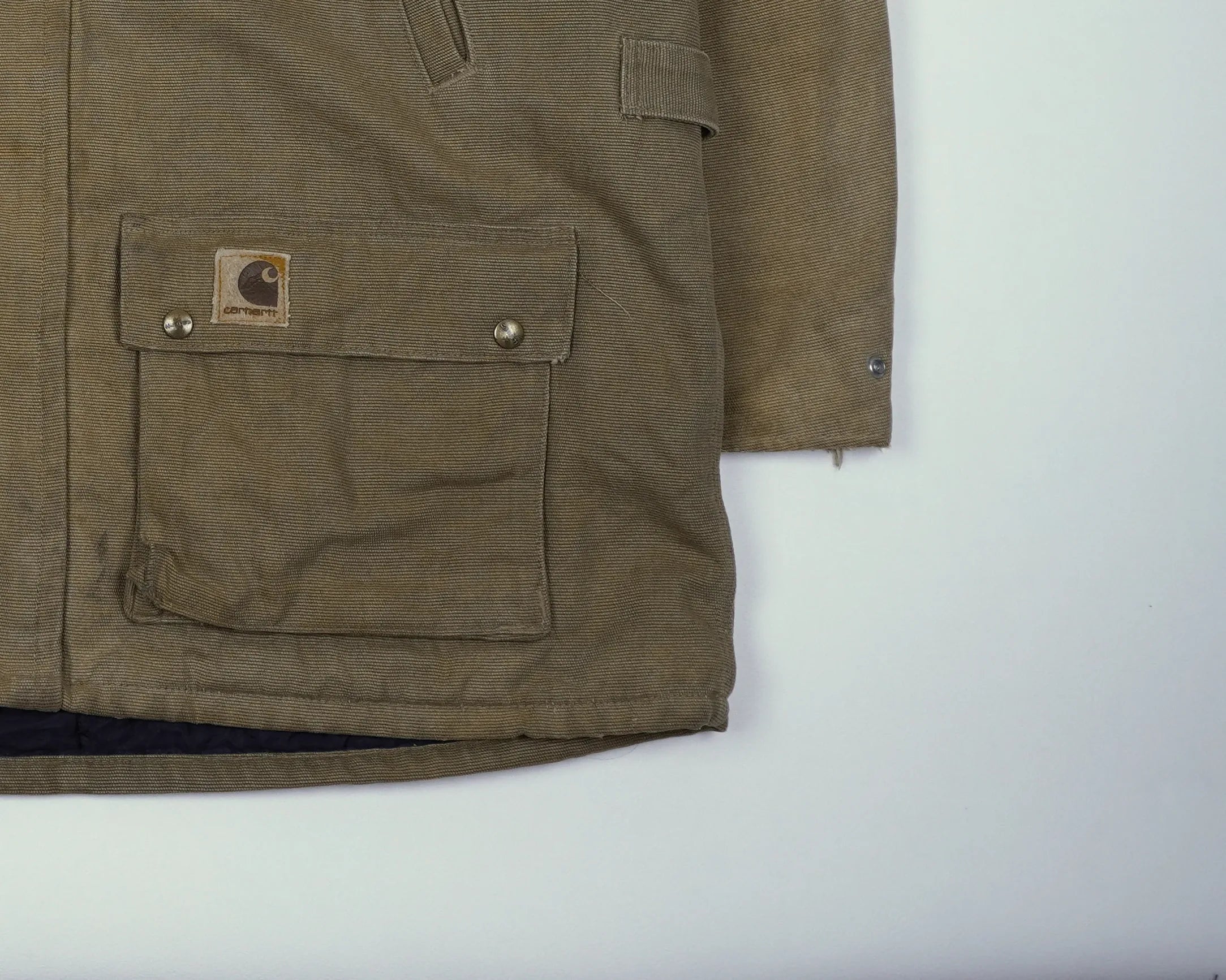 Carhartt Brown Duster Jacket XL Canvas, Cotton