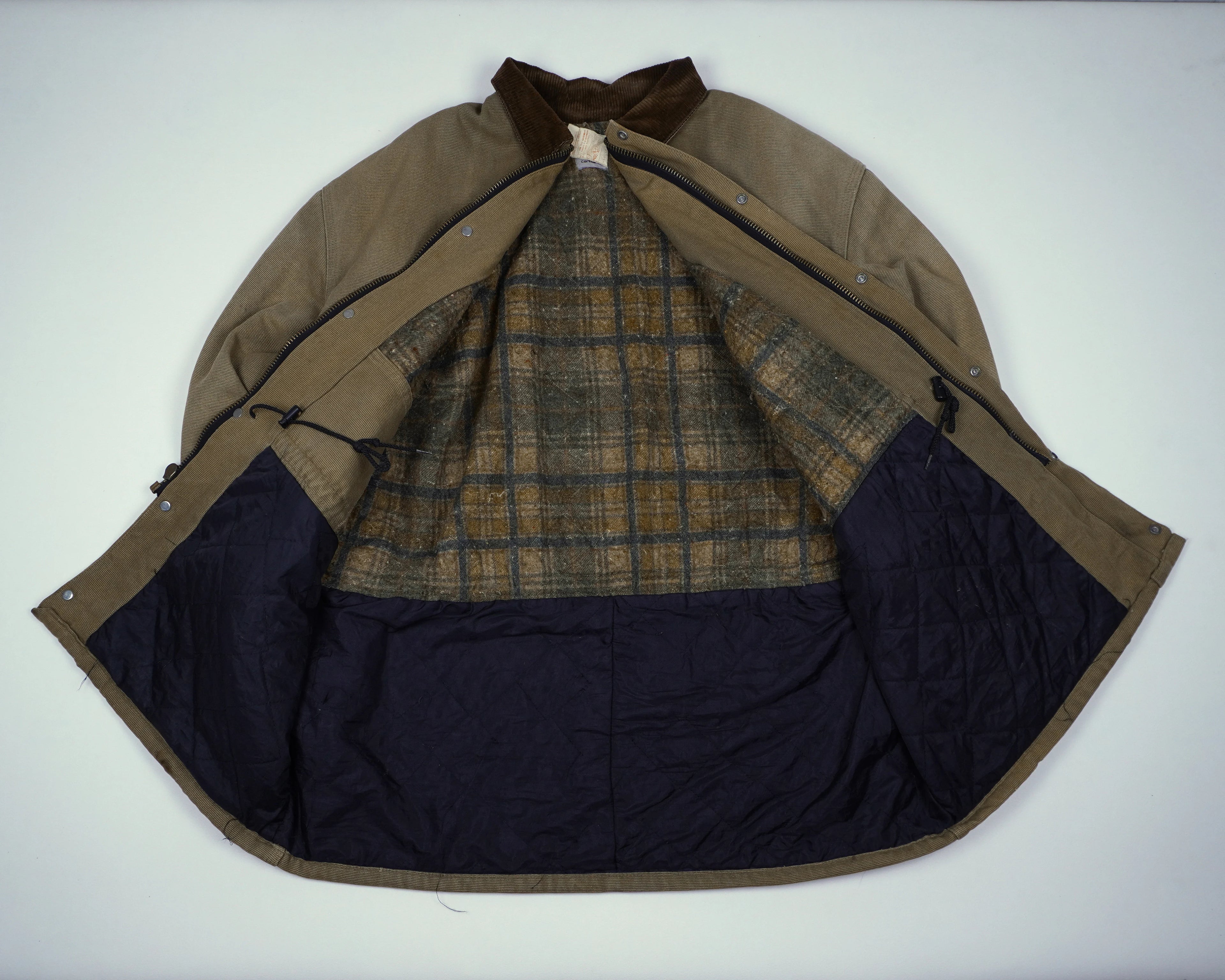 Carhartt Brown Duster Jacket XL Canvas, Cotton