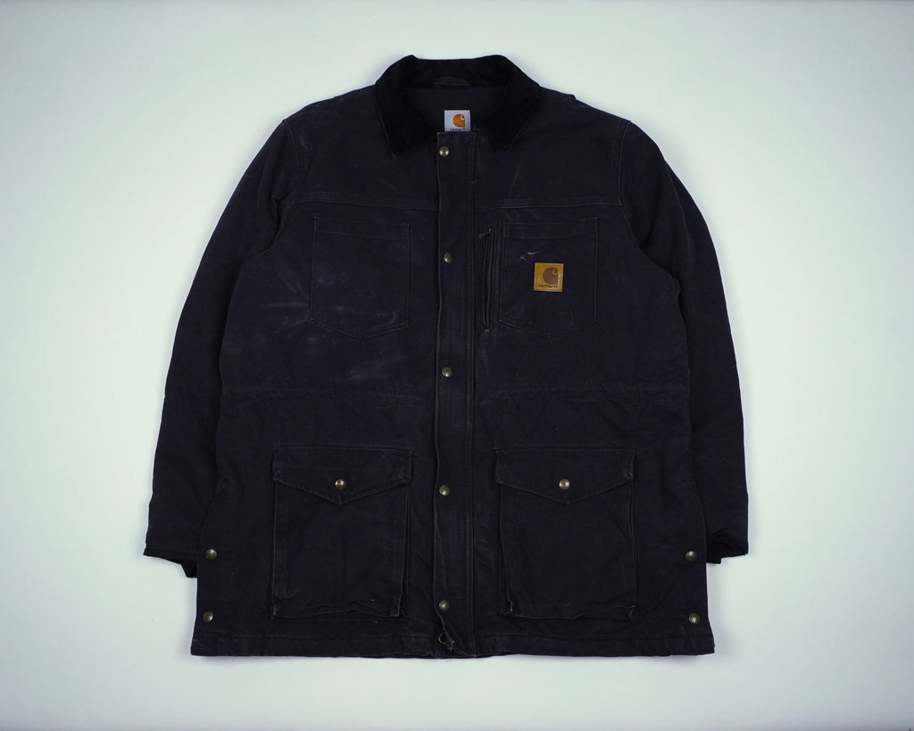 Carhartt Black Duster Jacket L Canvas