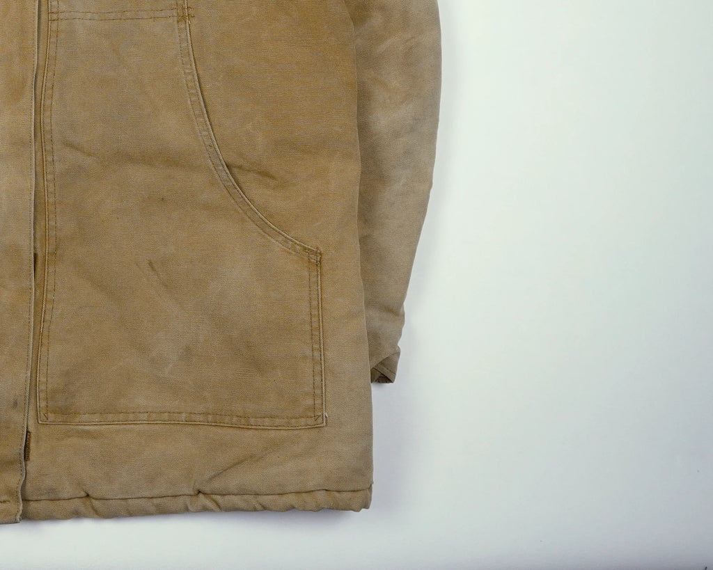 Carhartt Beige Berwick Jacket L Canvas, Faux fur, Polyester