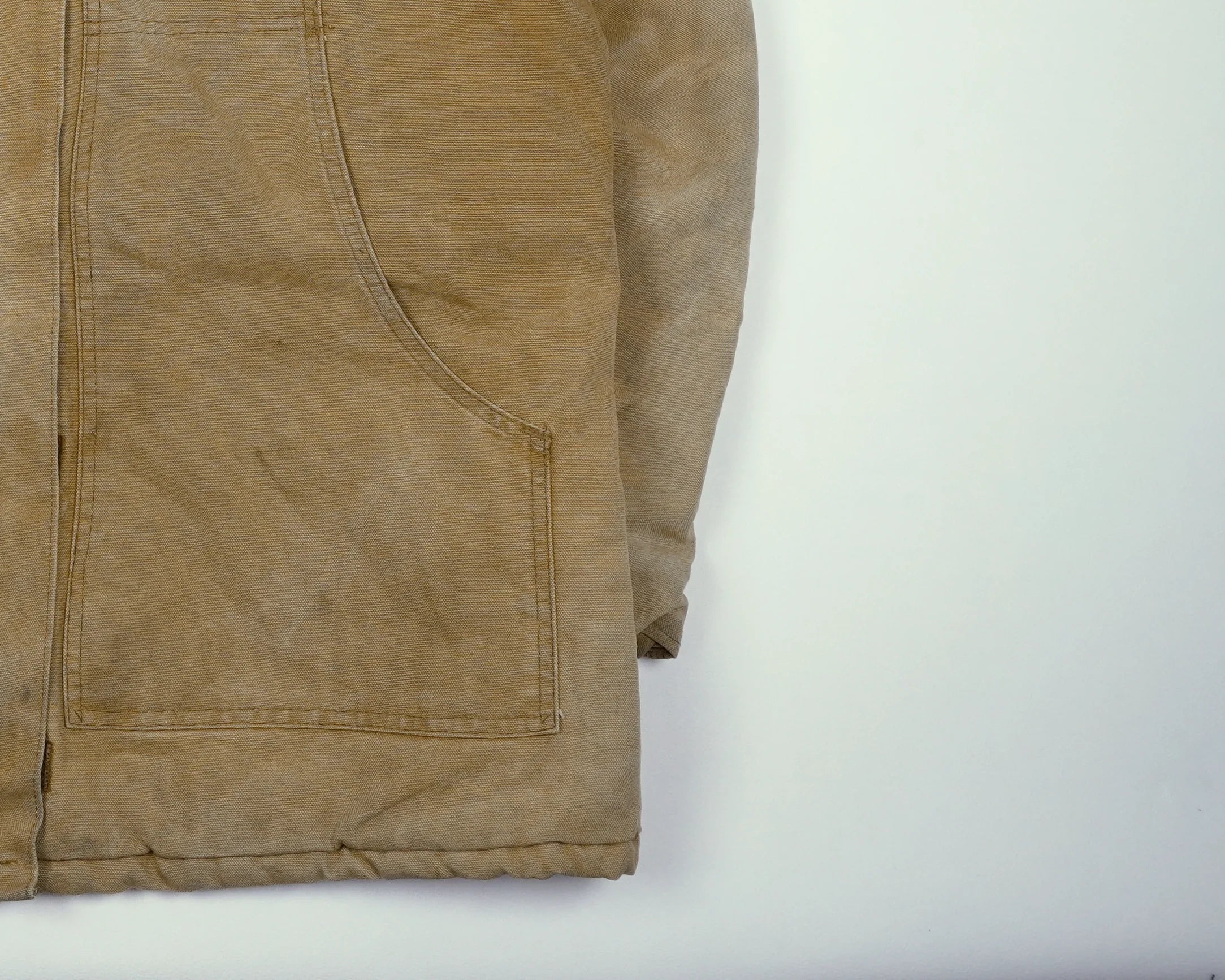 Carhartt Beige Berwick Jacket L Canvas, Faux fur, Polyester