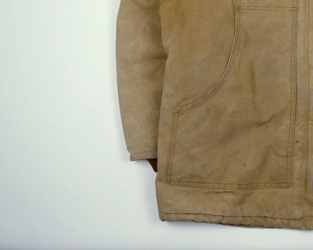 Carhartt Beige Berwick Jacket L Canvas, Faux fur, Polyester