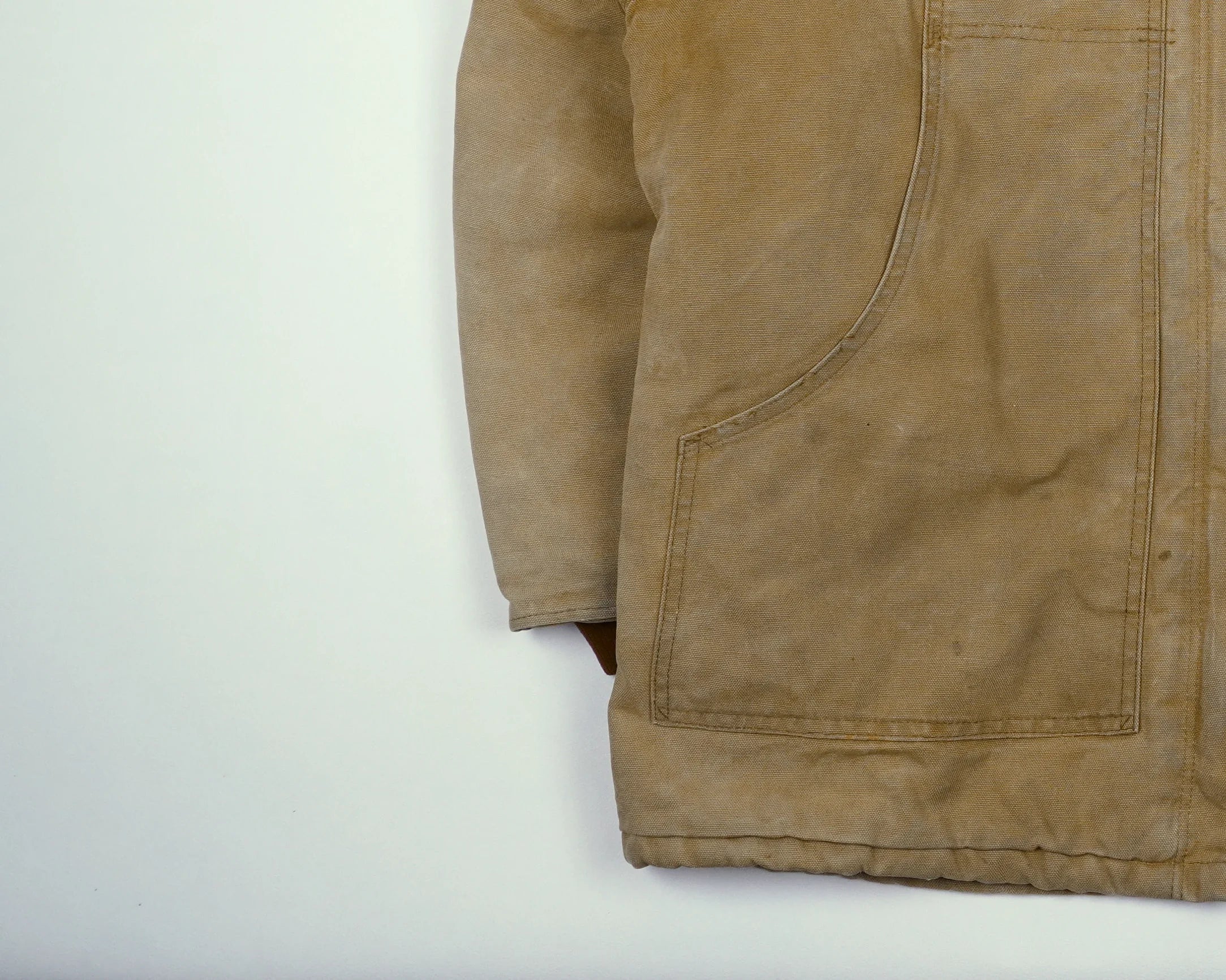 Carhartt Beige Berwick Jacket L Canvas, Faux fur, Polyester