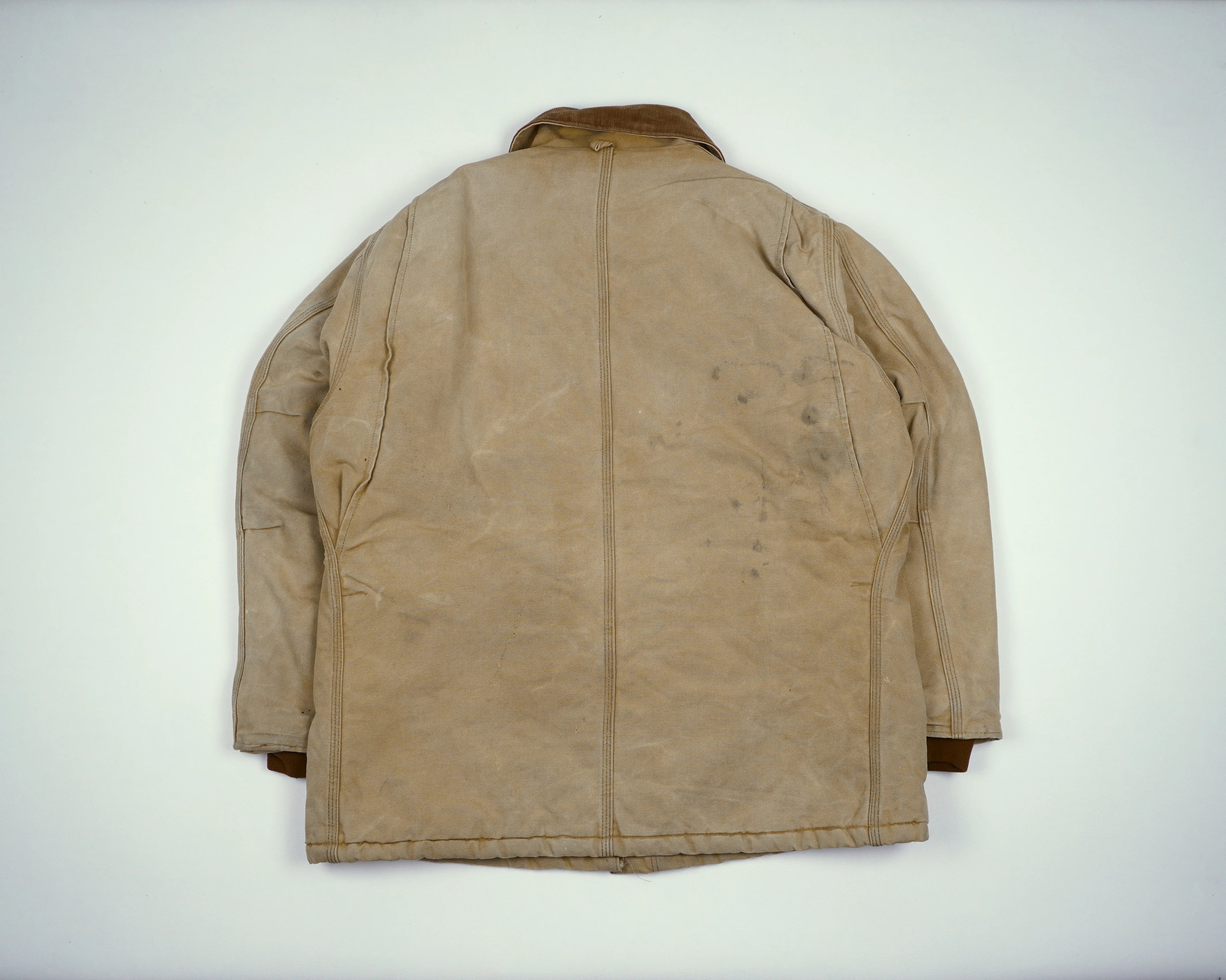 Carhartt Beige Berwick Jacket L Canvas, Faux fur, Polyester