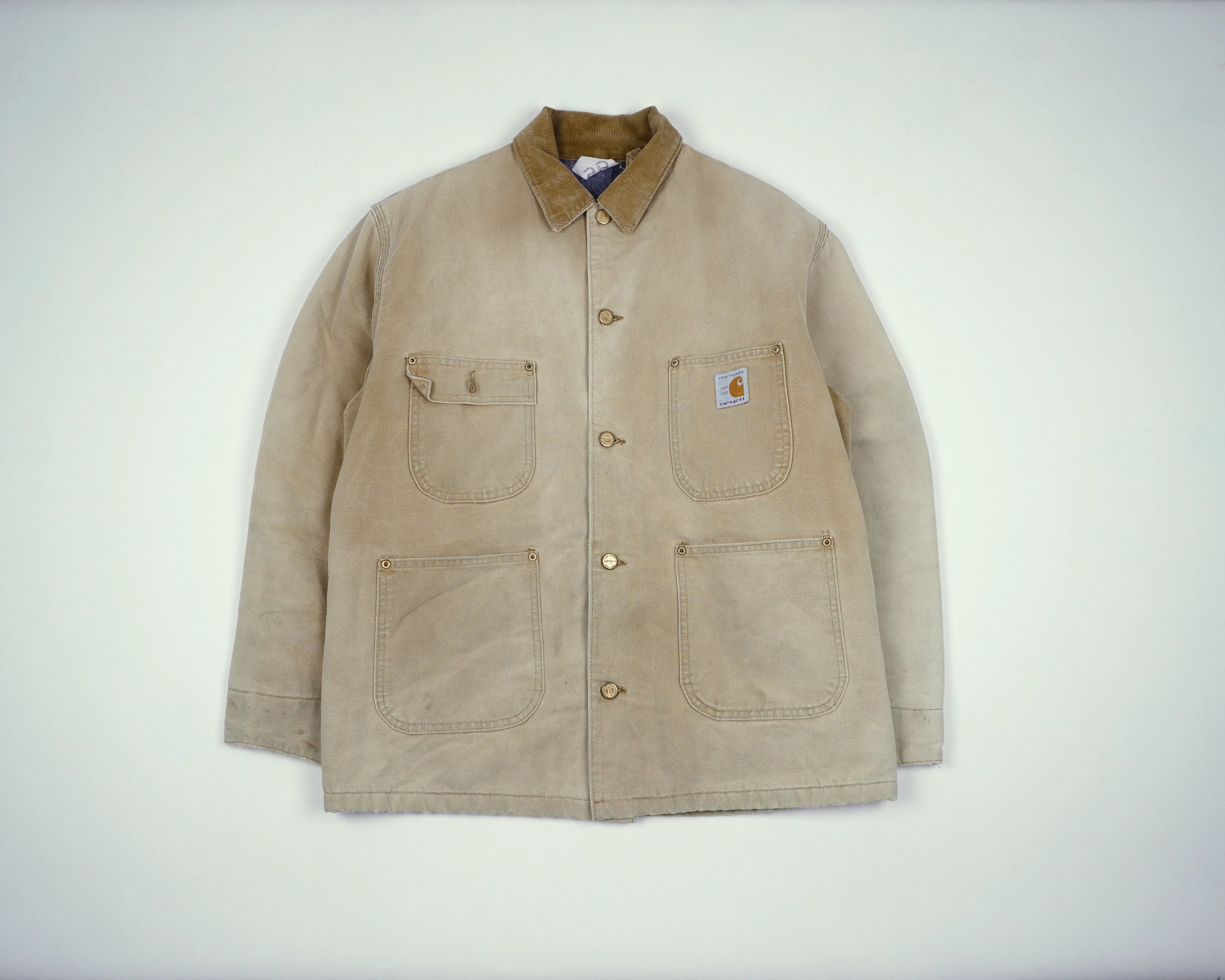 Carhartt Beige Chore Coat M Cotton