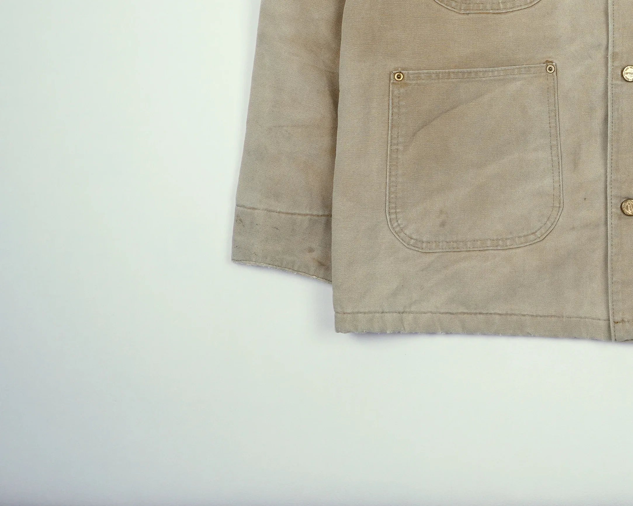 Carhartt Beige Chore Coat M Cotton