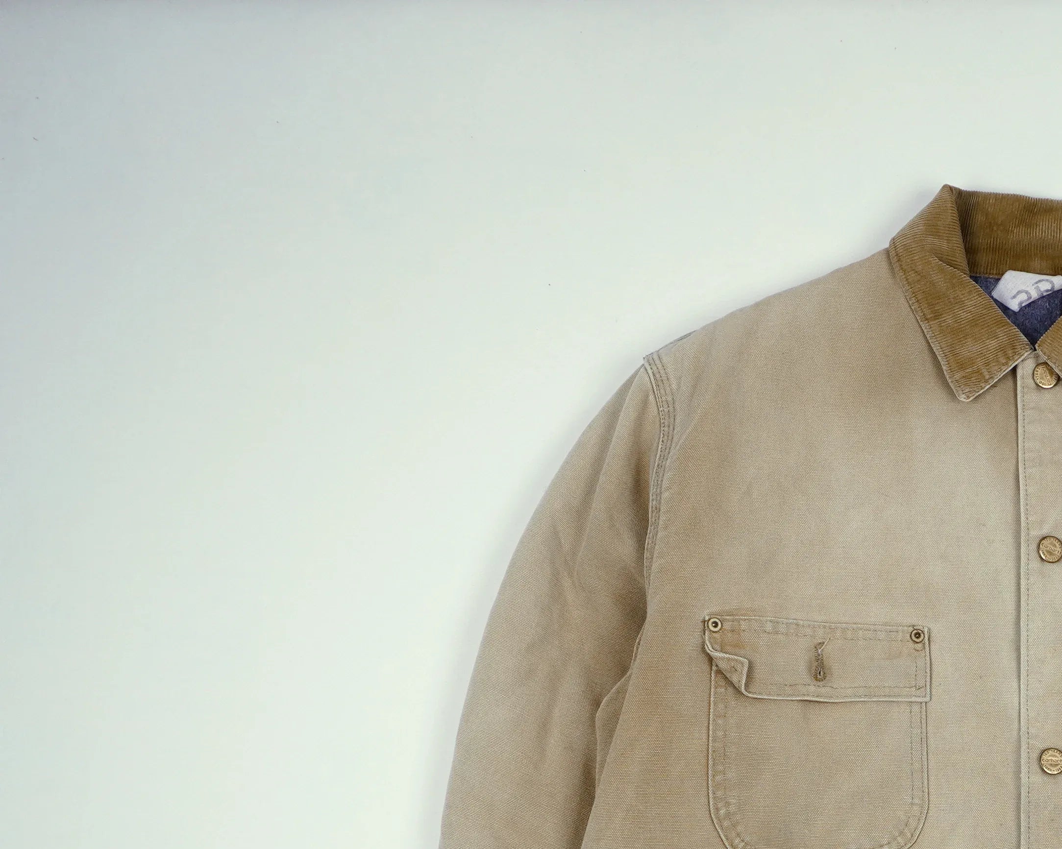 Carhartt Beige Chore Coat M Cotton