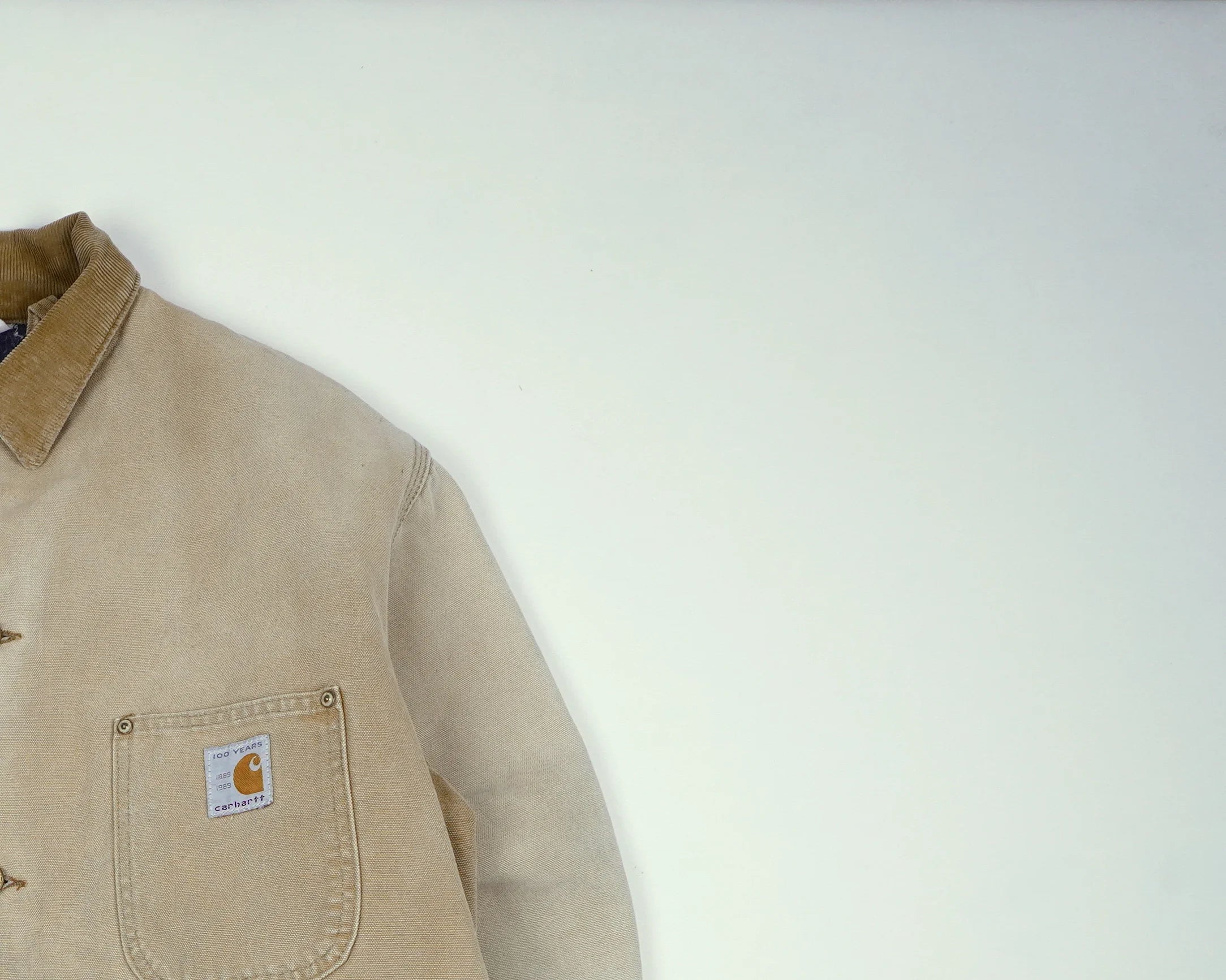 Carhartt Beige Chore Coat M Cotton