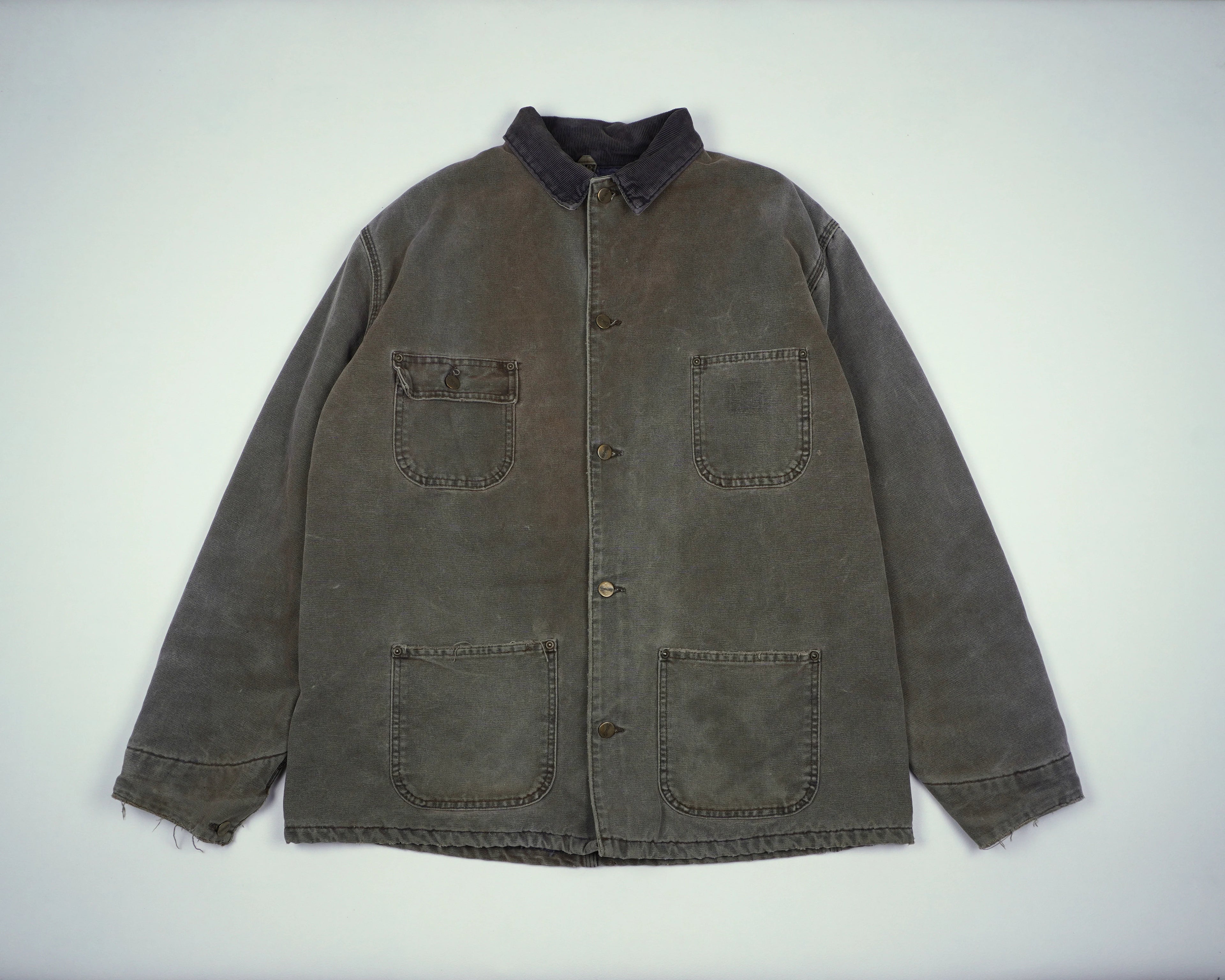 Grey Chore Coat XL Cotton, Corduroy