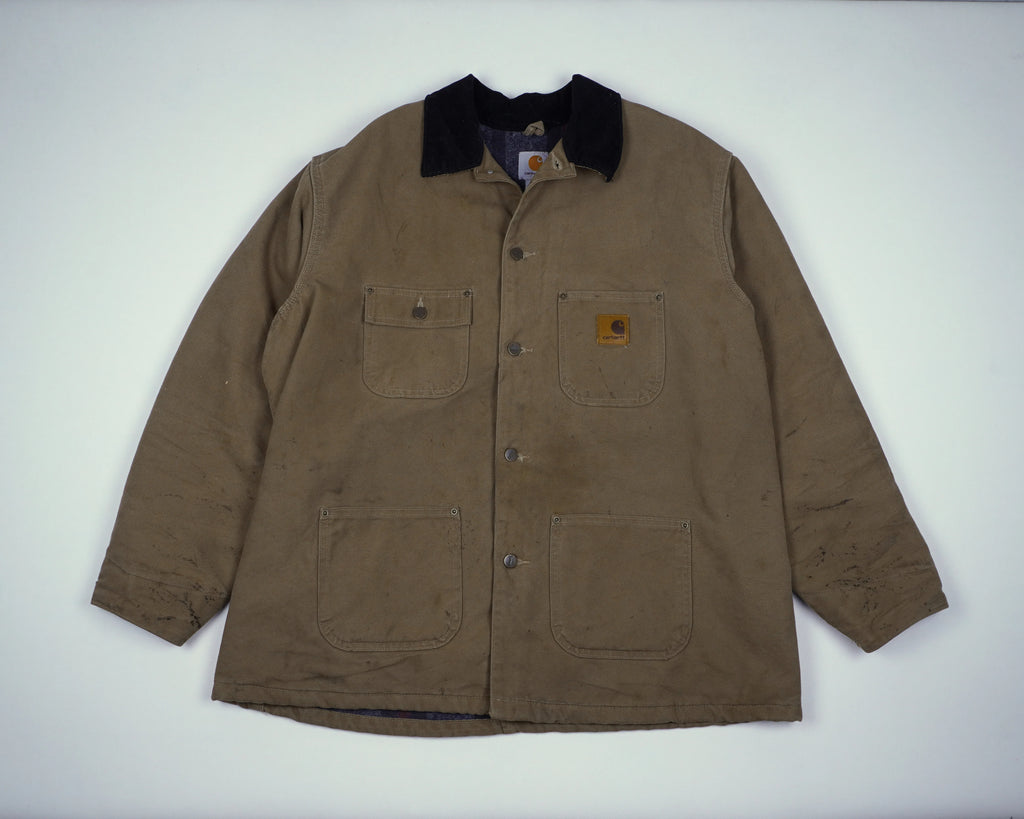 Carhartt Brown Chore Coat XXL Canvas, Corduroy
