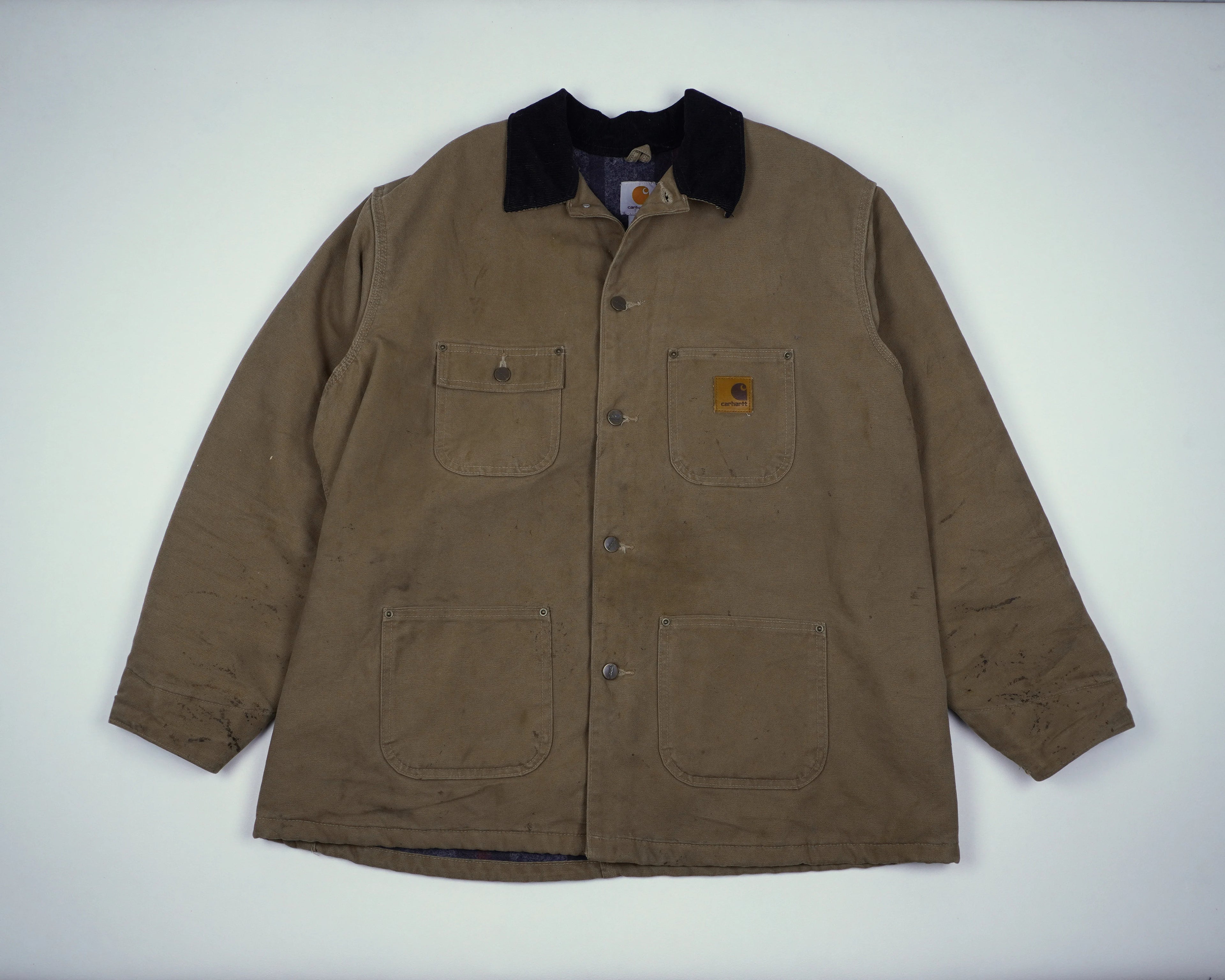 Carhartt Brown Chore Coat XXL Canvas, Corduroy