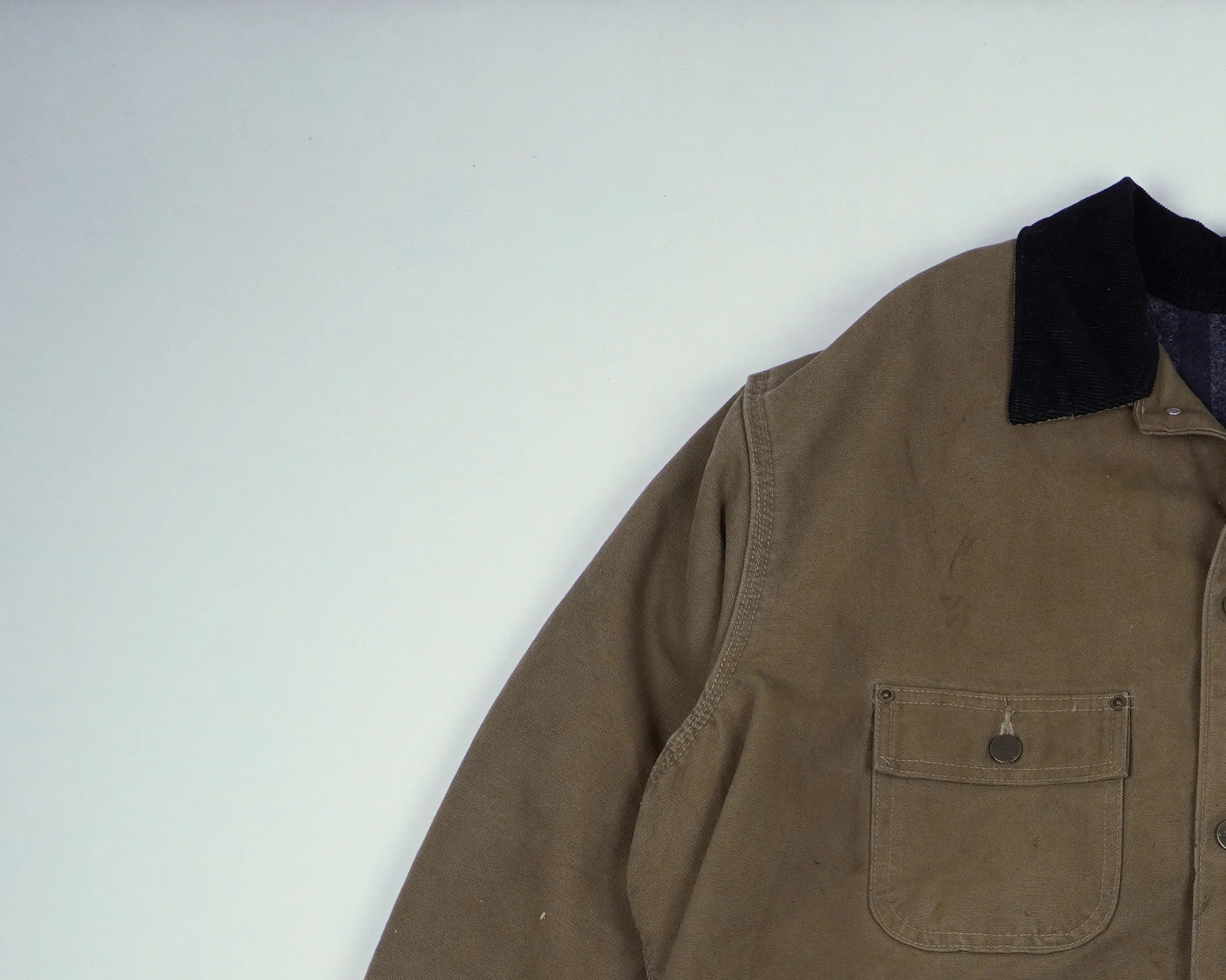 Carhartt Brown Chore Coat XXL Canvas, Corduroy