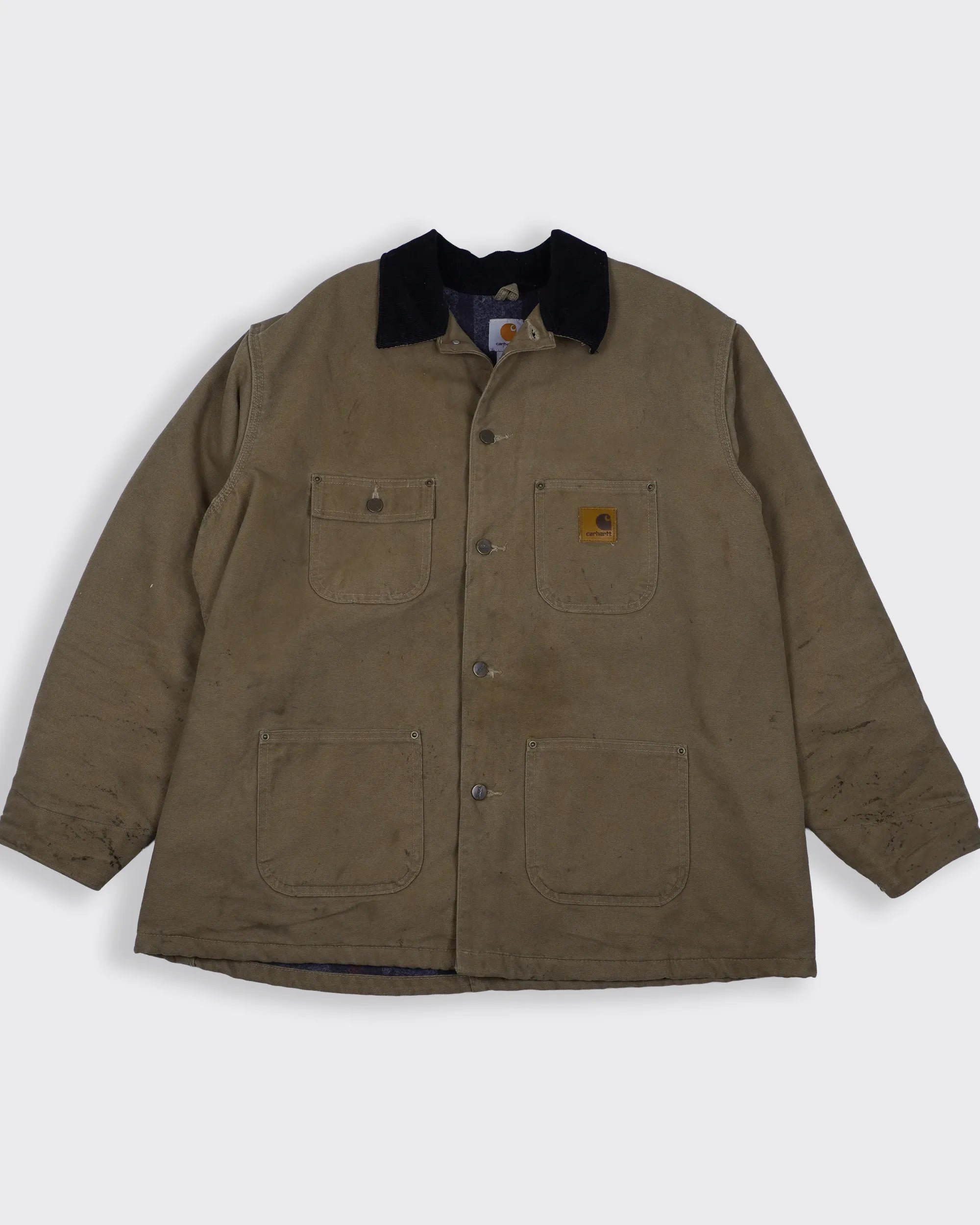 Carhartt Brown Chore Coat XXL Canvas, Corduroy